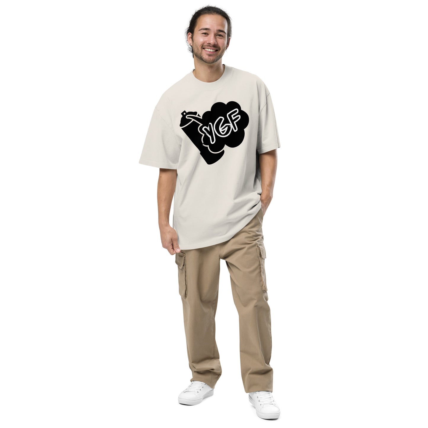 YGF Spray Can Oversized Faded T-shirt