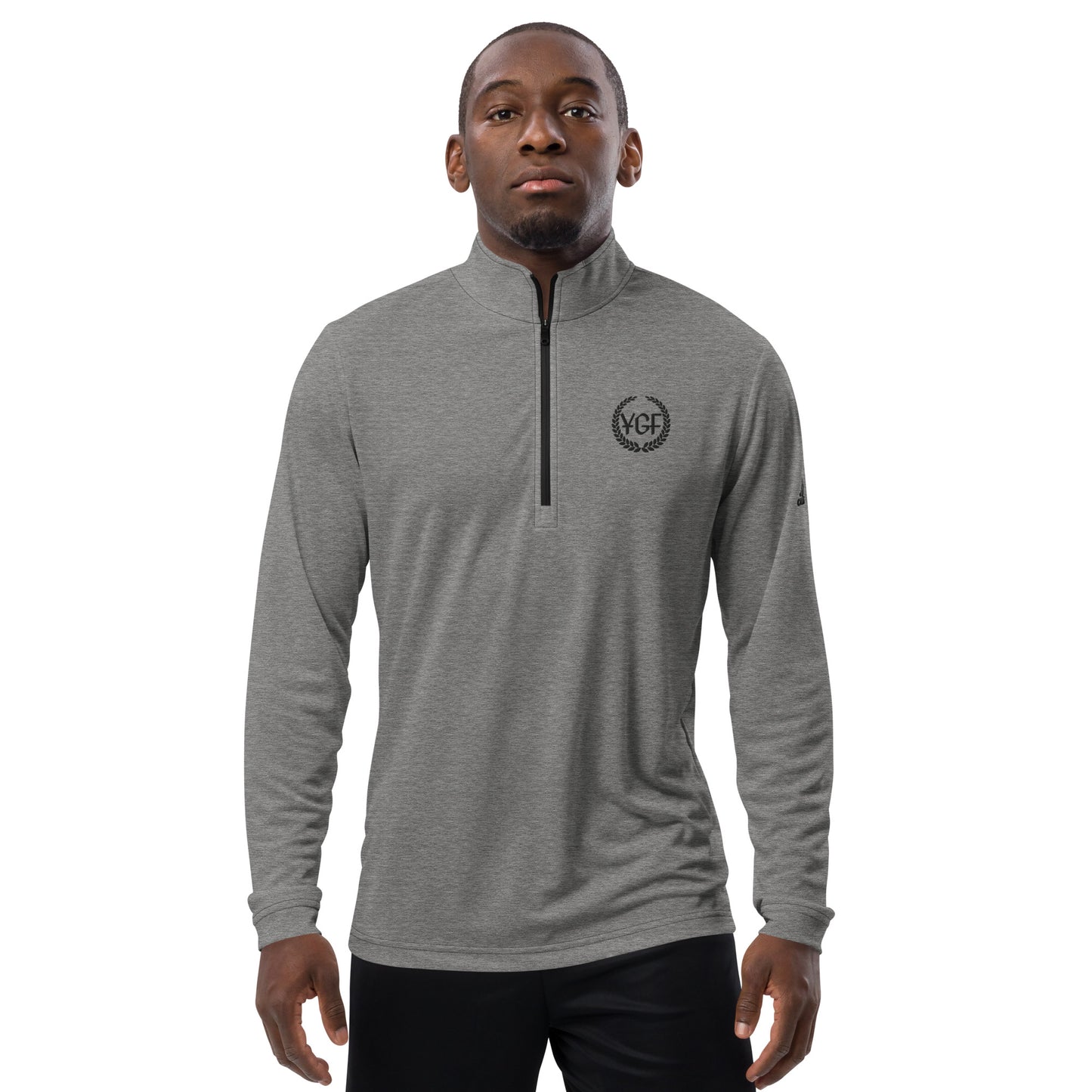 Men's YGF Embroidered Adidas Quarter Zip Pullover