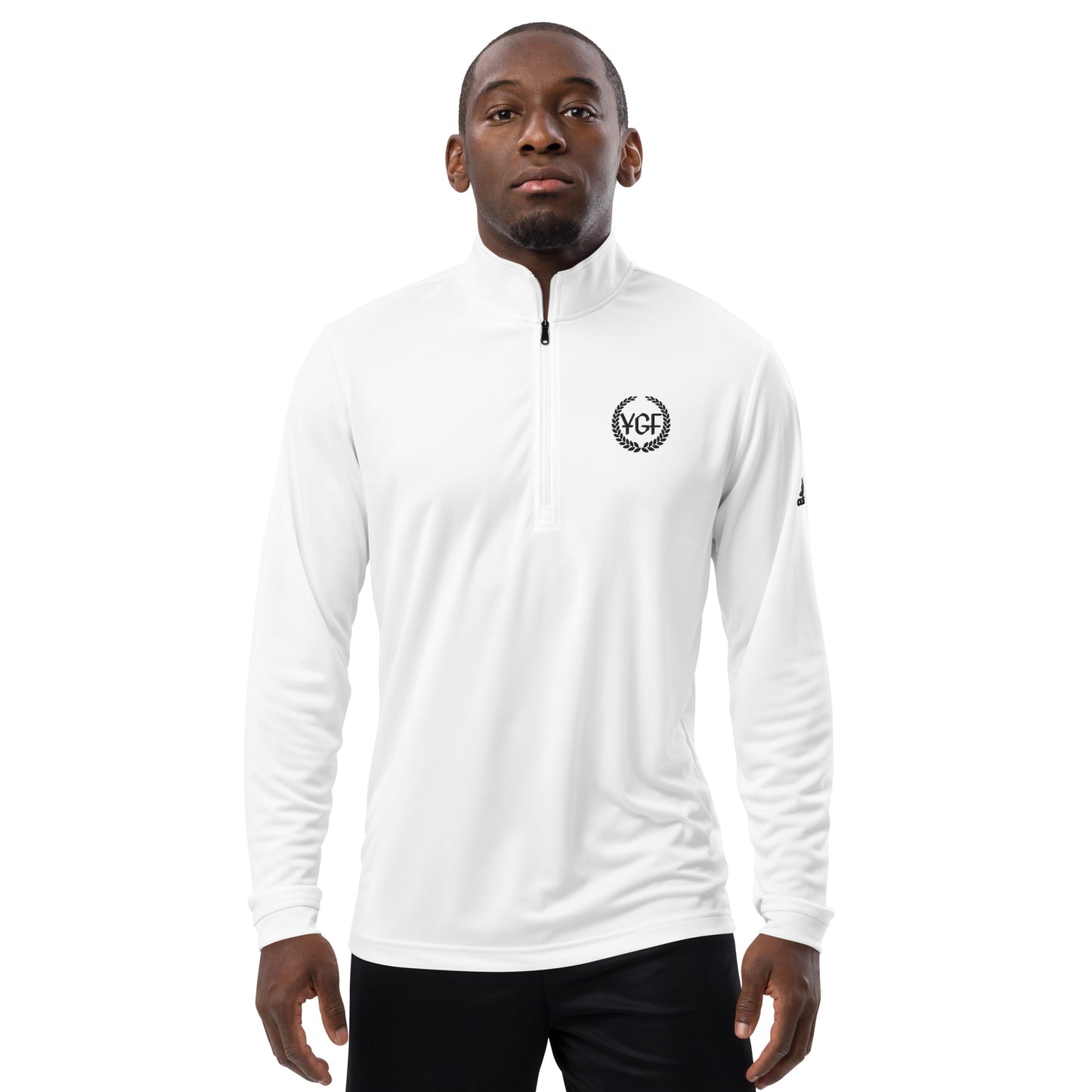 Men's YGF Embroidered Adidas Quarter Zip Pullover