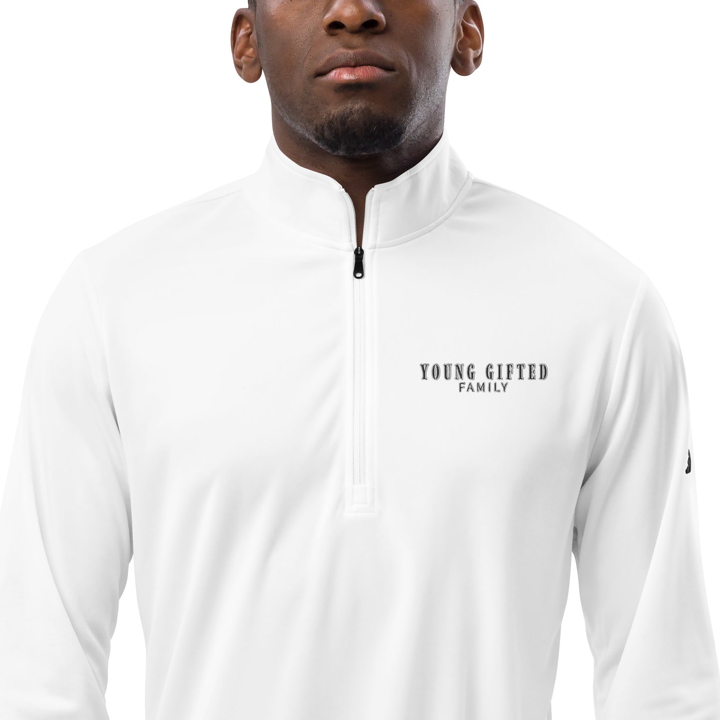 Men's "Young Gifted Family' Embroidered Adidas Quarter Zip Pullover