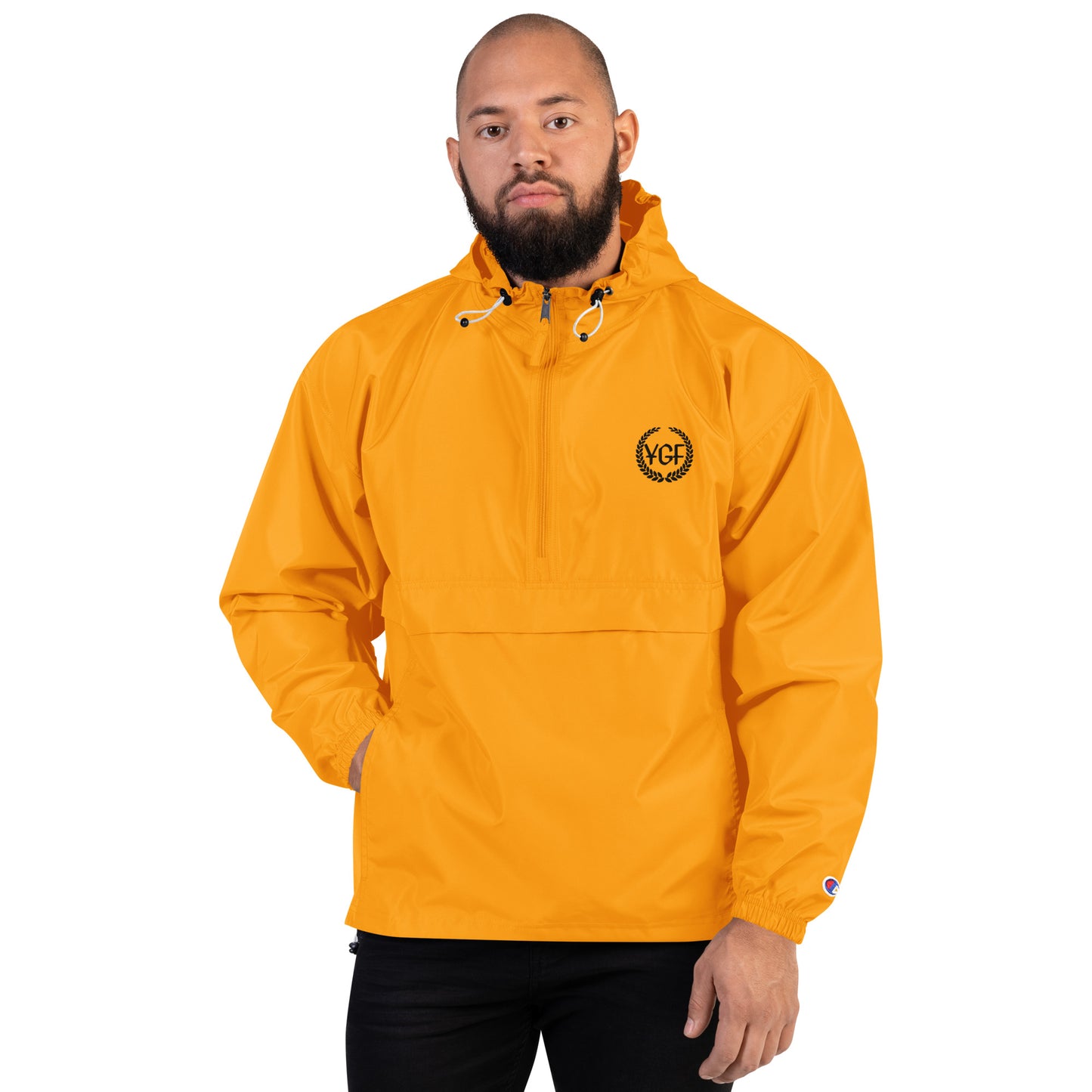 YGF Embroidered Champion Packable Jacket