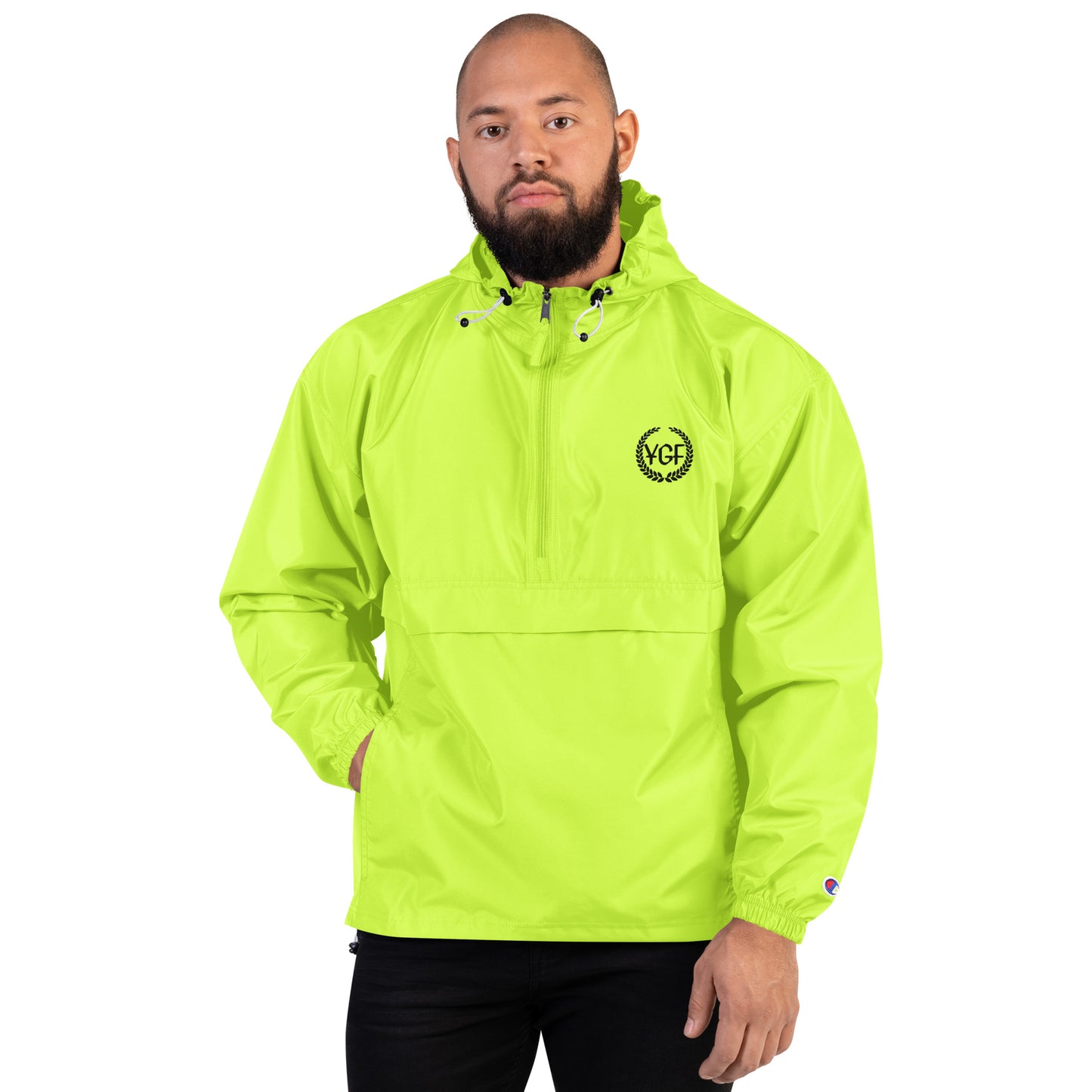 YGF Embroidered Champion Packable Jacket