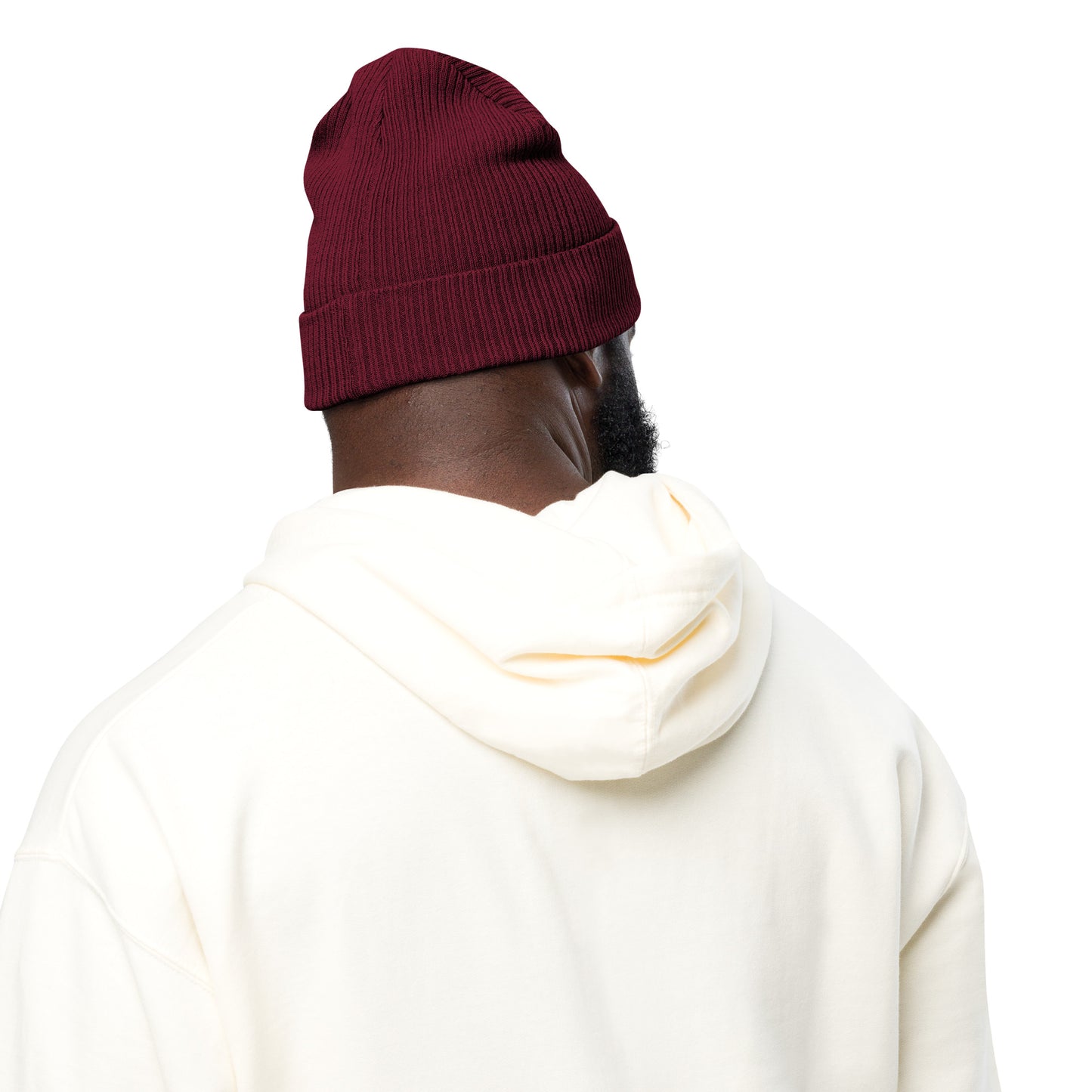 YGF Embroidered Organic Ribbed Beanie