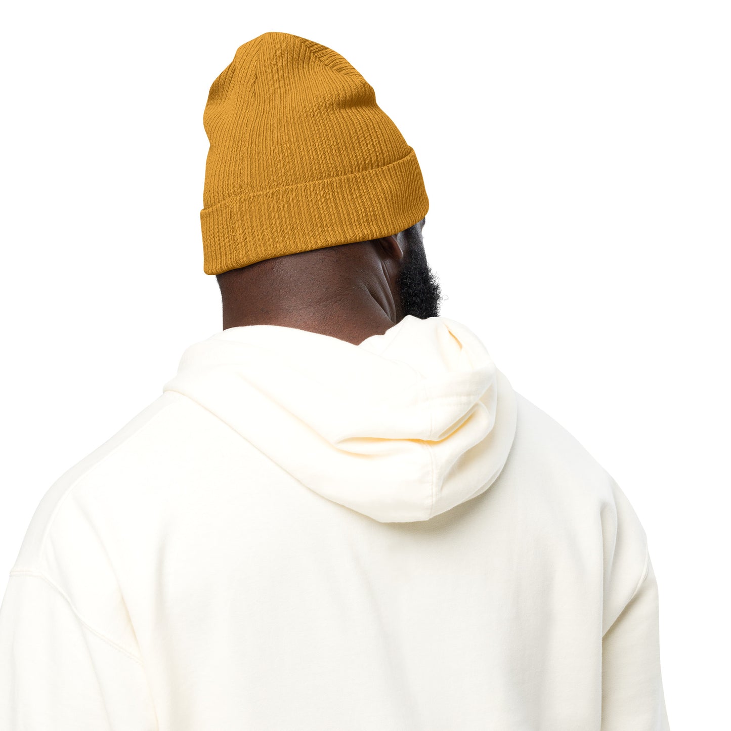 YGF Embroidered Organic Ribbed Beanie