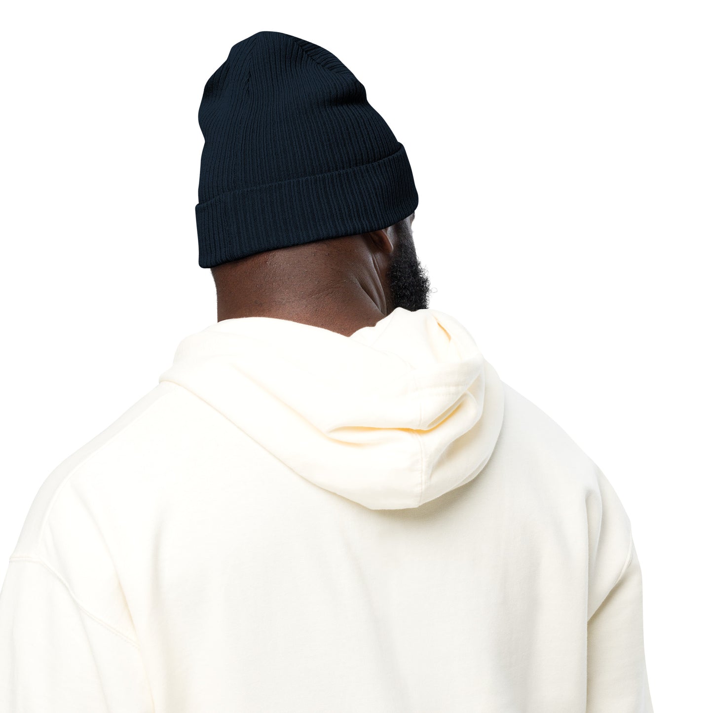 YGF Embroidered Organic Ribbed Beanie