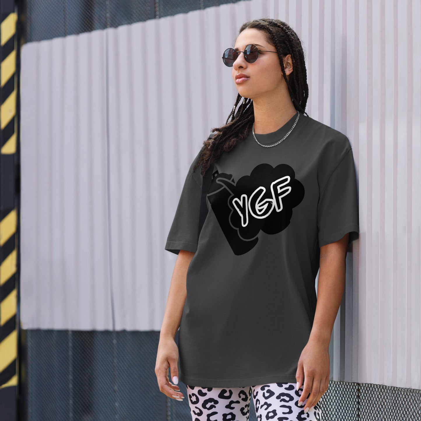 YGF Spray Can Oversized Faded T-shirt