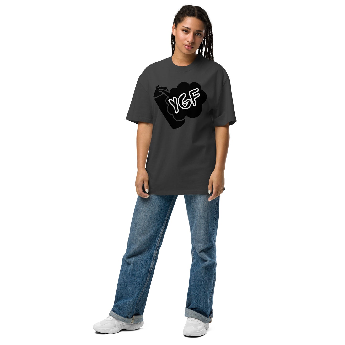 YGF Spray Can Oversized Faded T-shirt