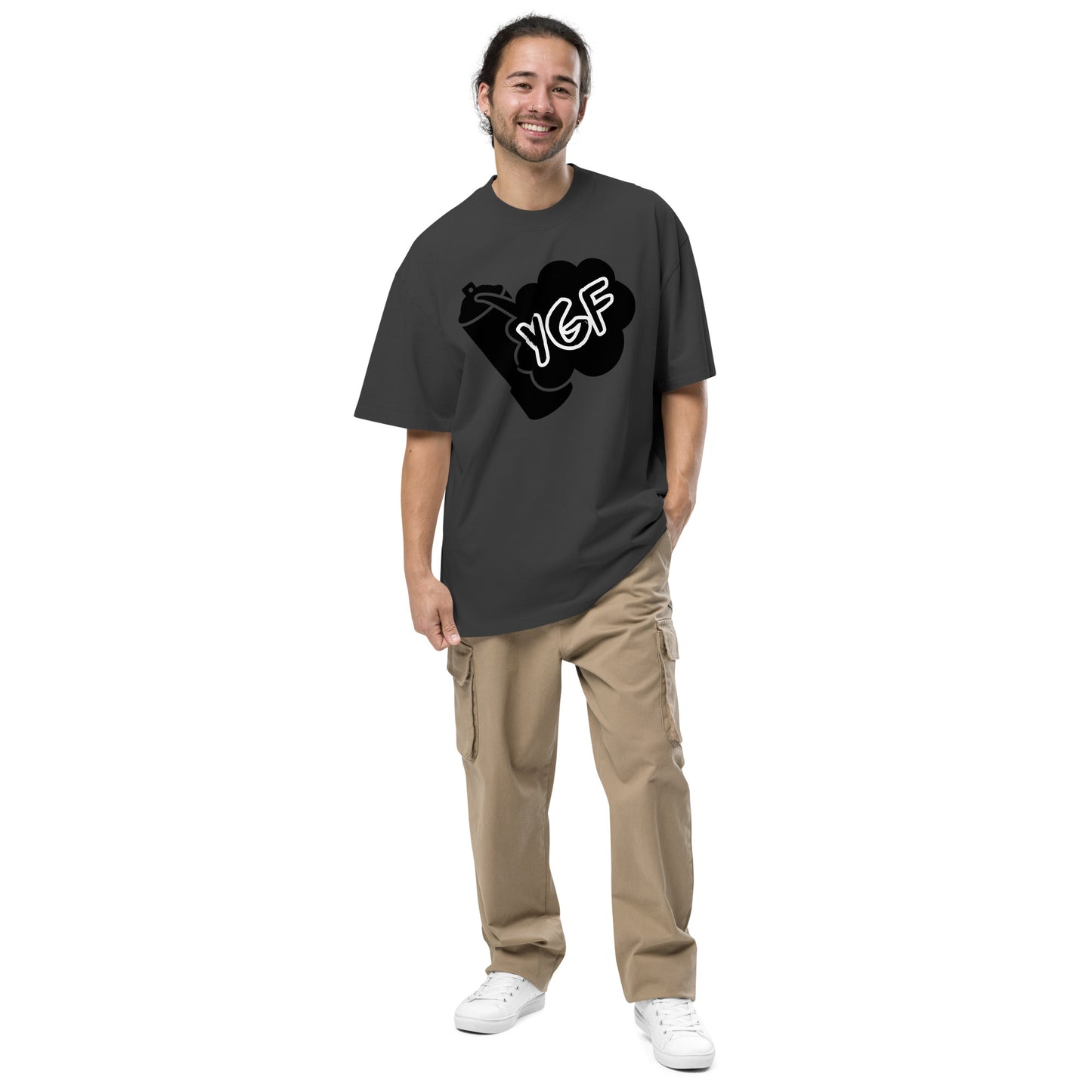 YGF Spray Can Oversized Faded T-shirt