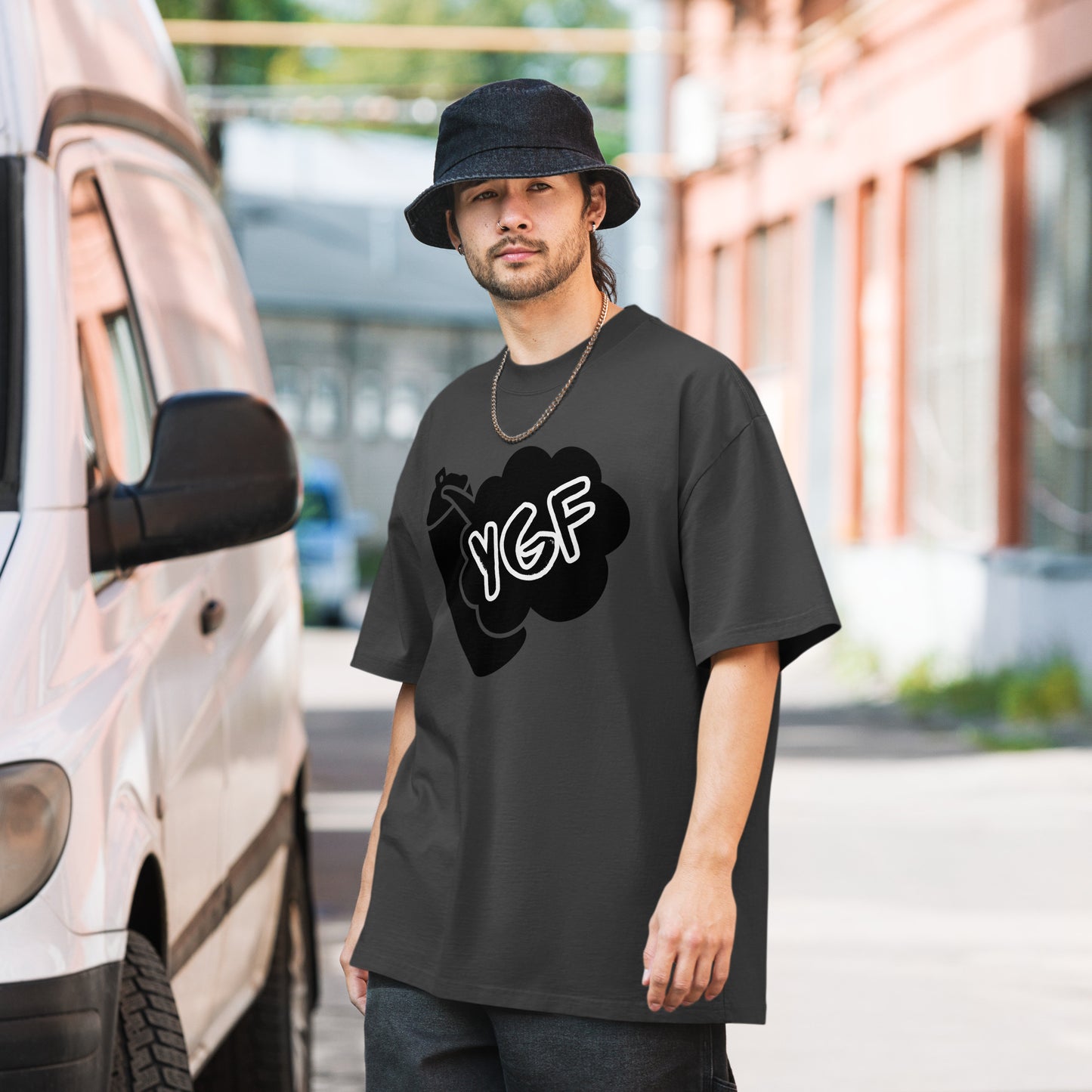 YGF Spray Can Oversized Faded T-shirt