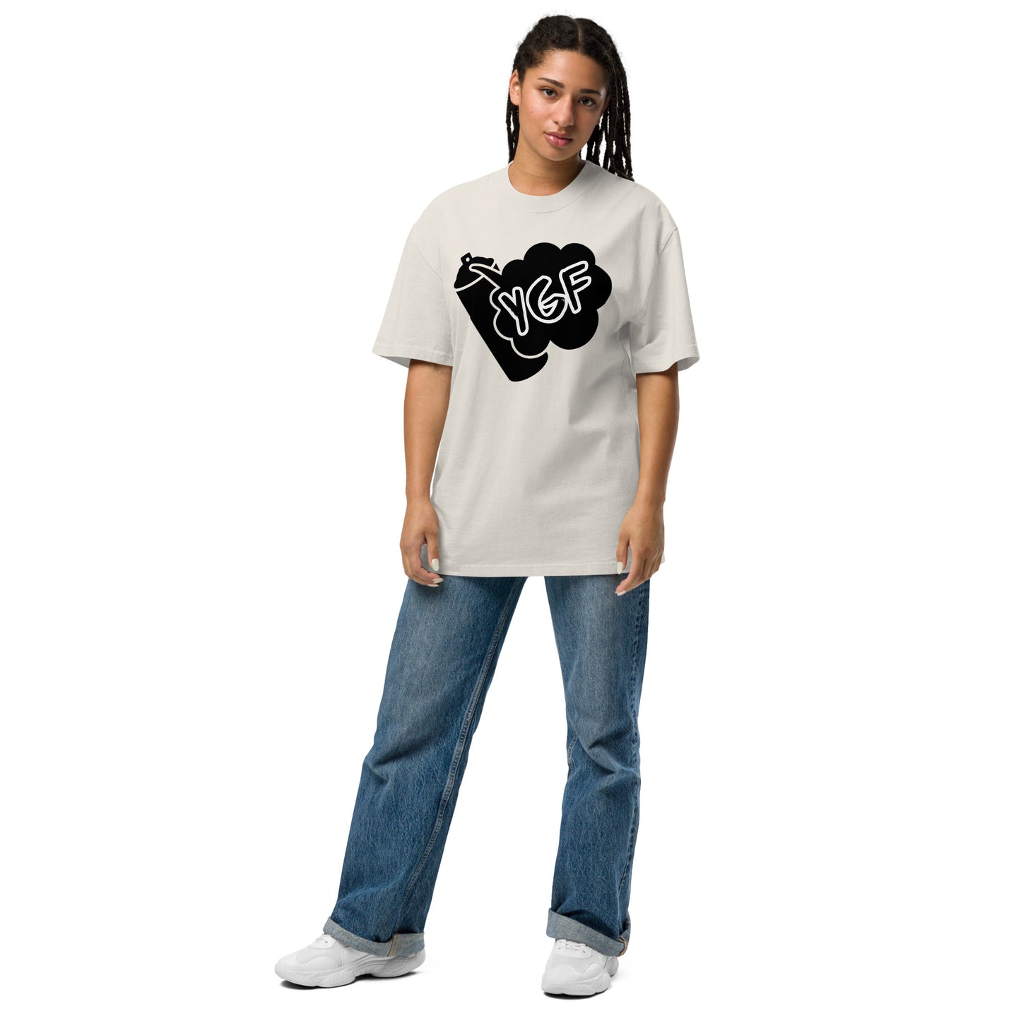 YGF Spray Can Oversized Faded T-shirt