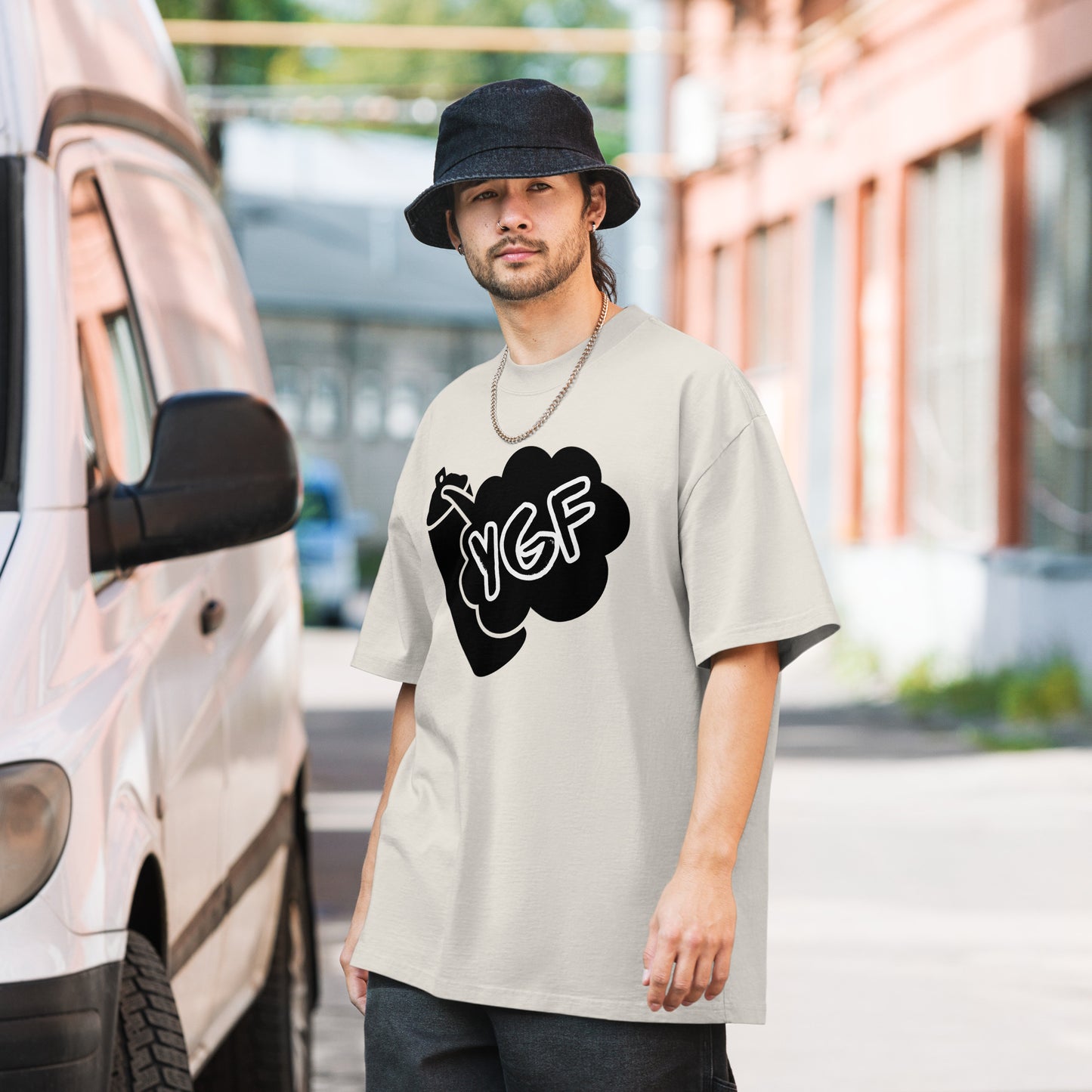 YGF Spray Can Oversized Faded T-shirt