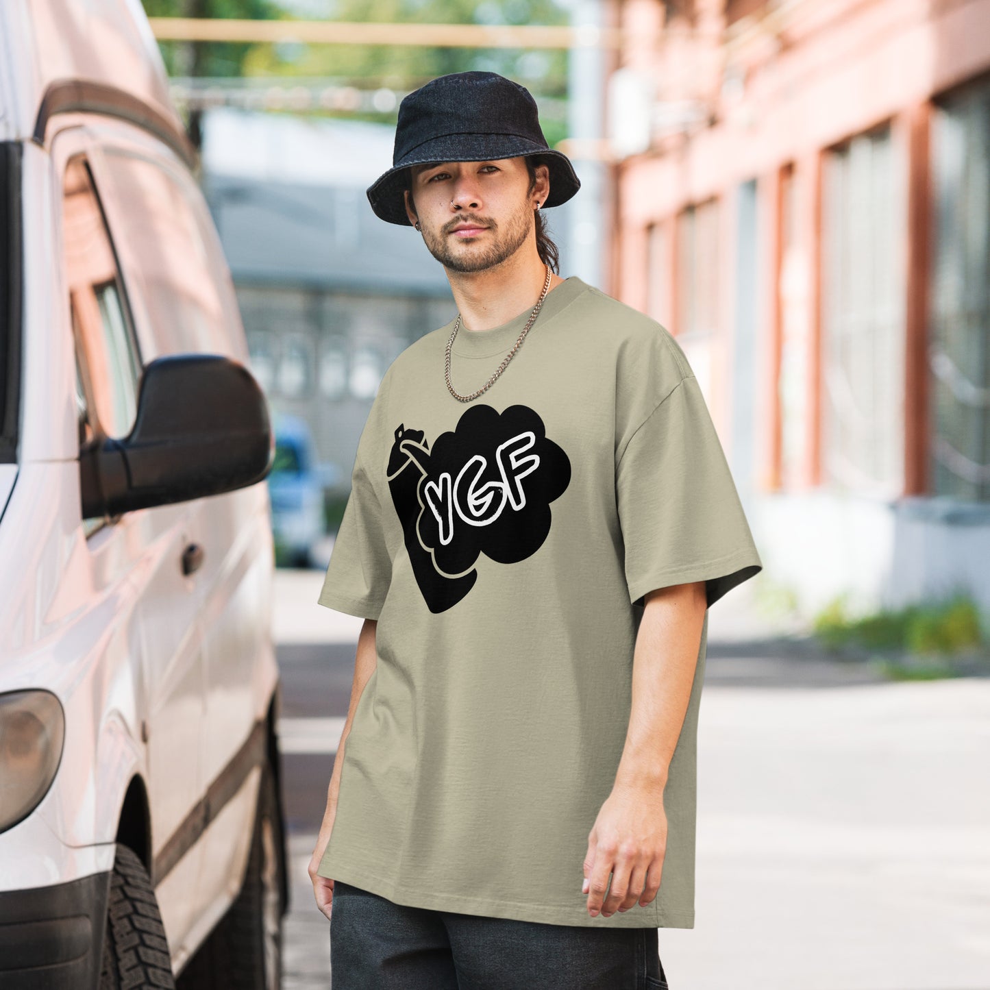 YGF Spray Can Oversized Faded T-shirt