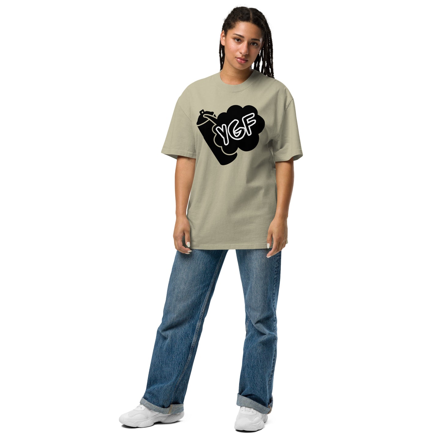 YGF Spray Can Oversized Faded T-shirt