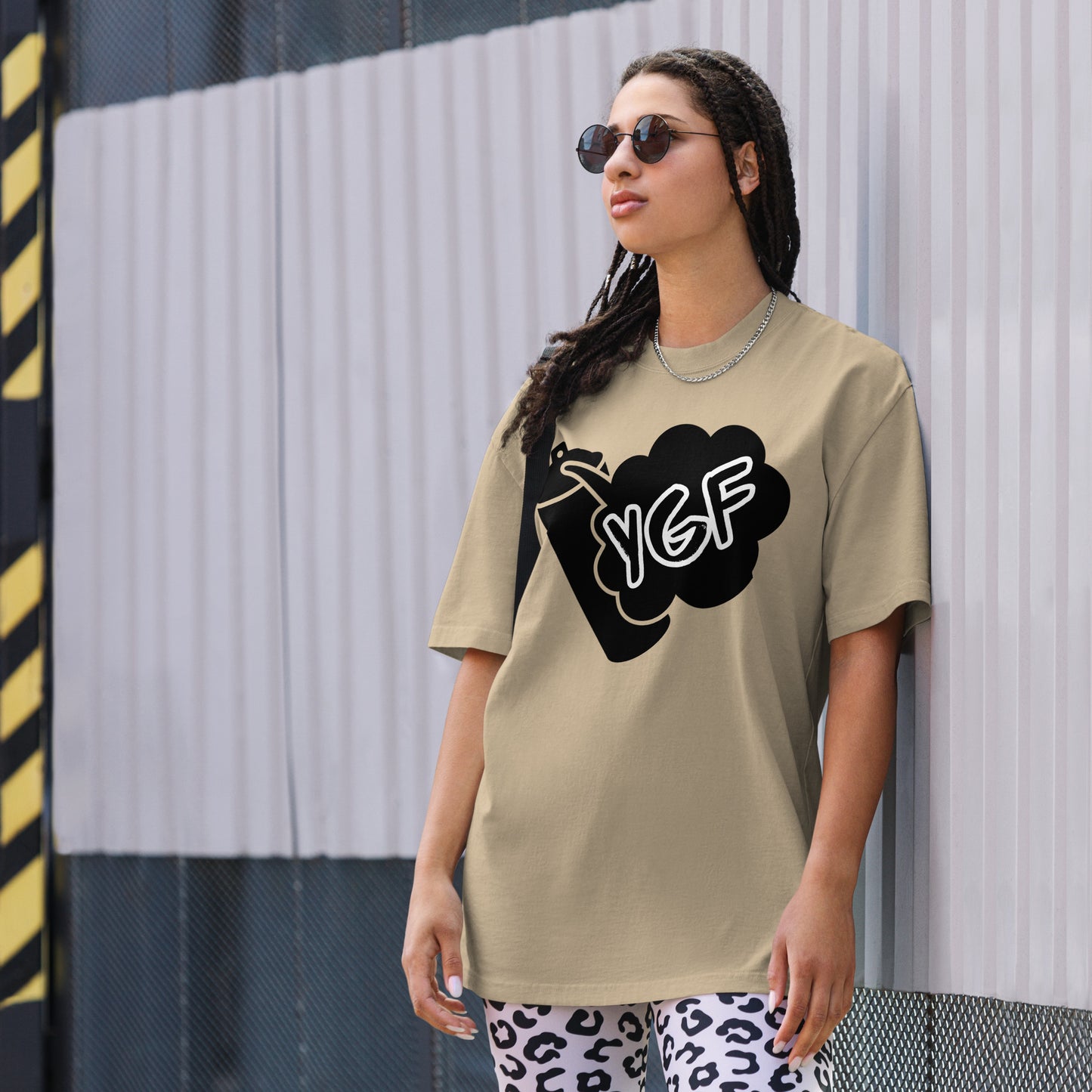 YGF Spray Can Oversized Faded T-shirt