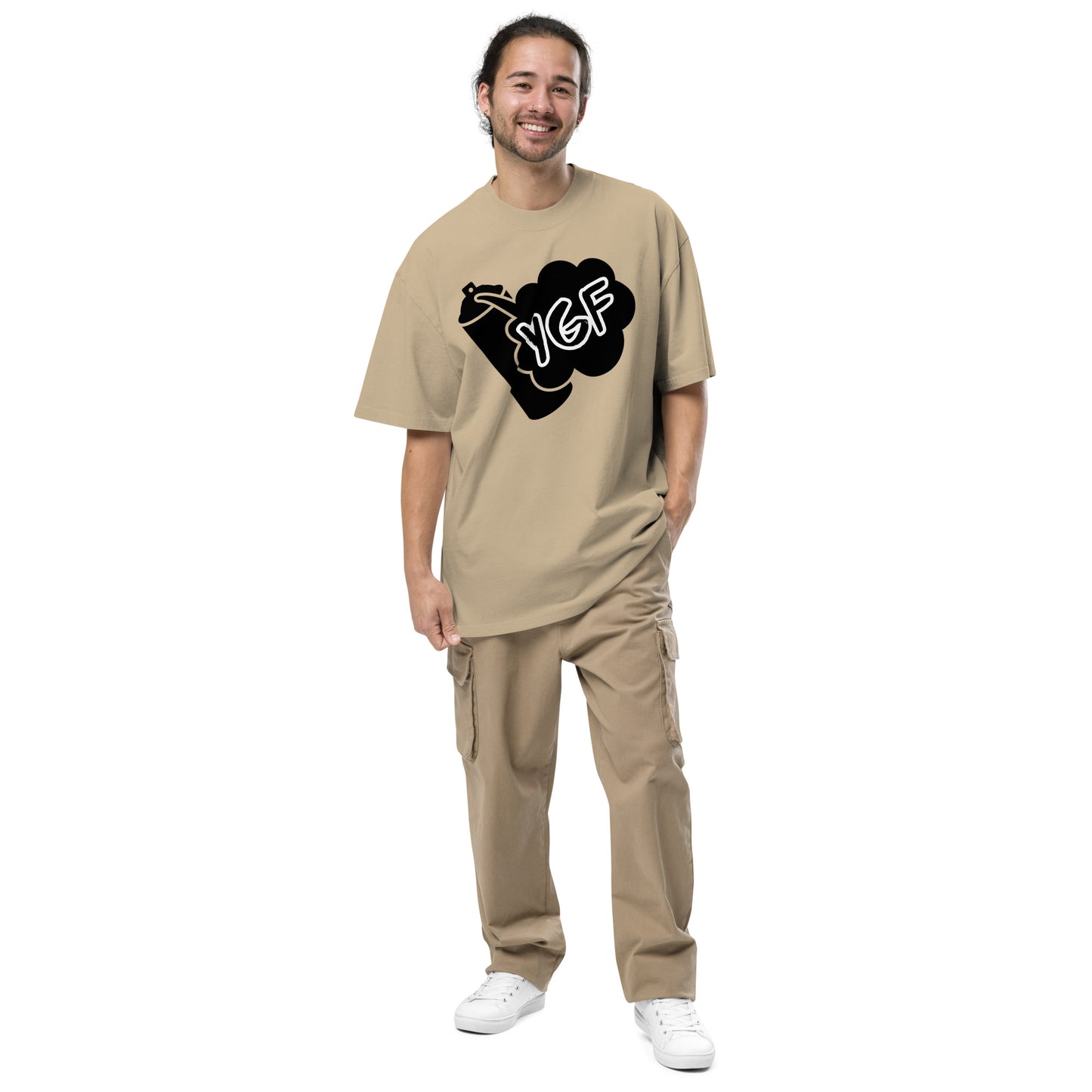 YGF Spray Can Oversized Faded T-shirt