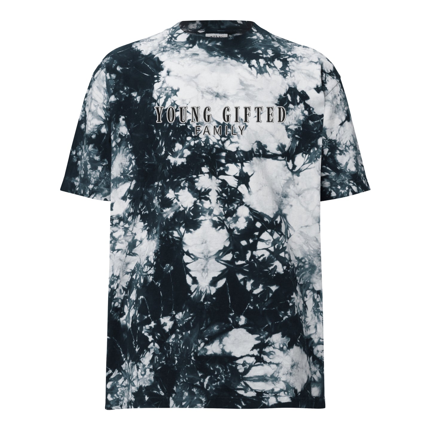 Unisex "Young Gifted Family" Oversized Tie-Dye T-Shirt