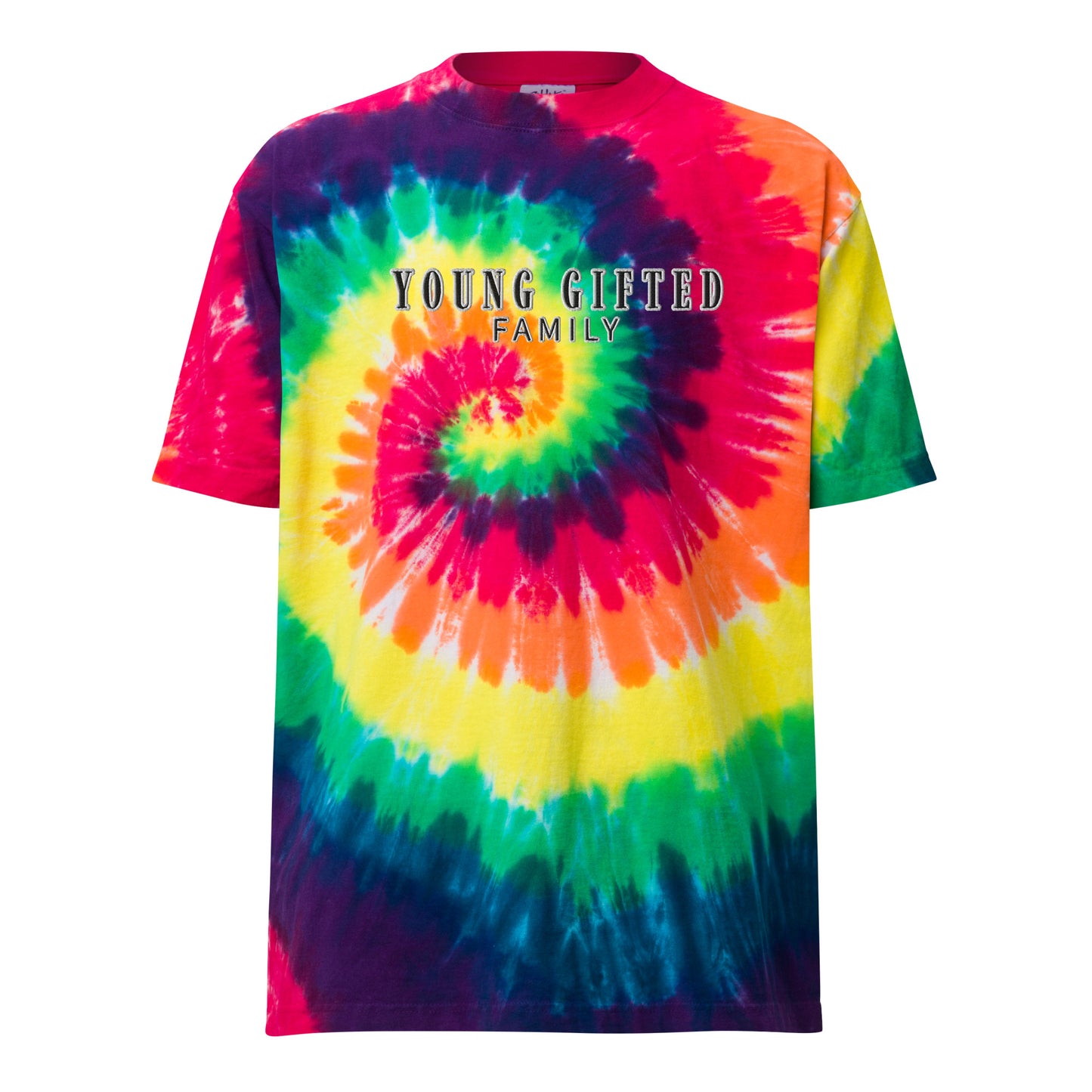 Unisex "Young Gifted Family" Oversized Tie-Dye T-Shirt