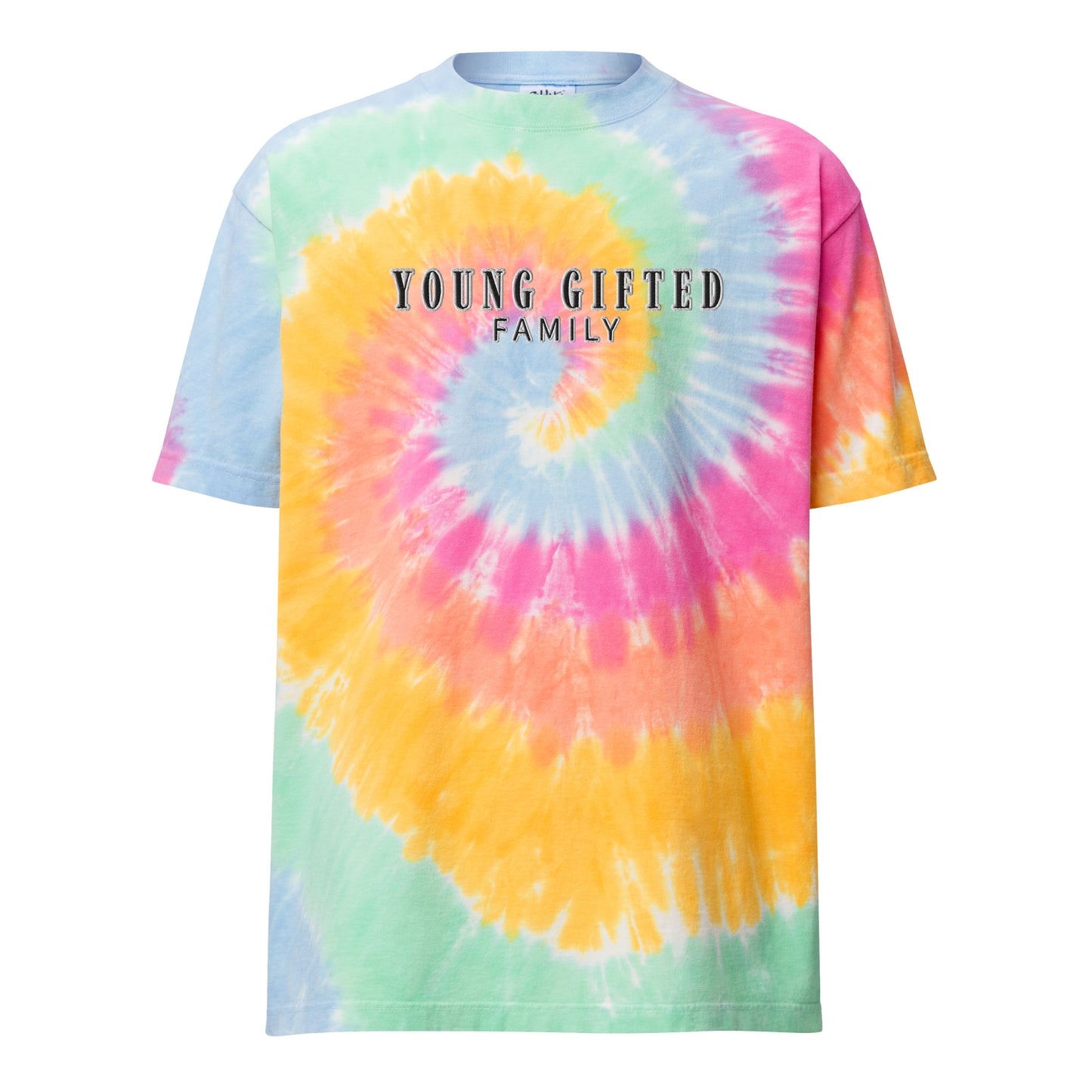 Unisex "Young Gifted Family" Oversized Tie-Dye T-Shirt