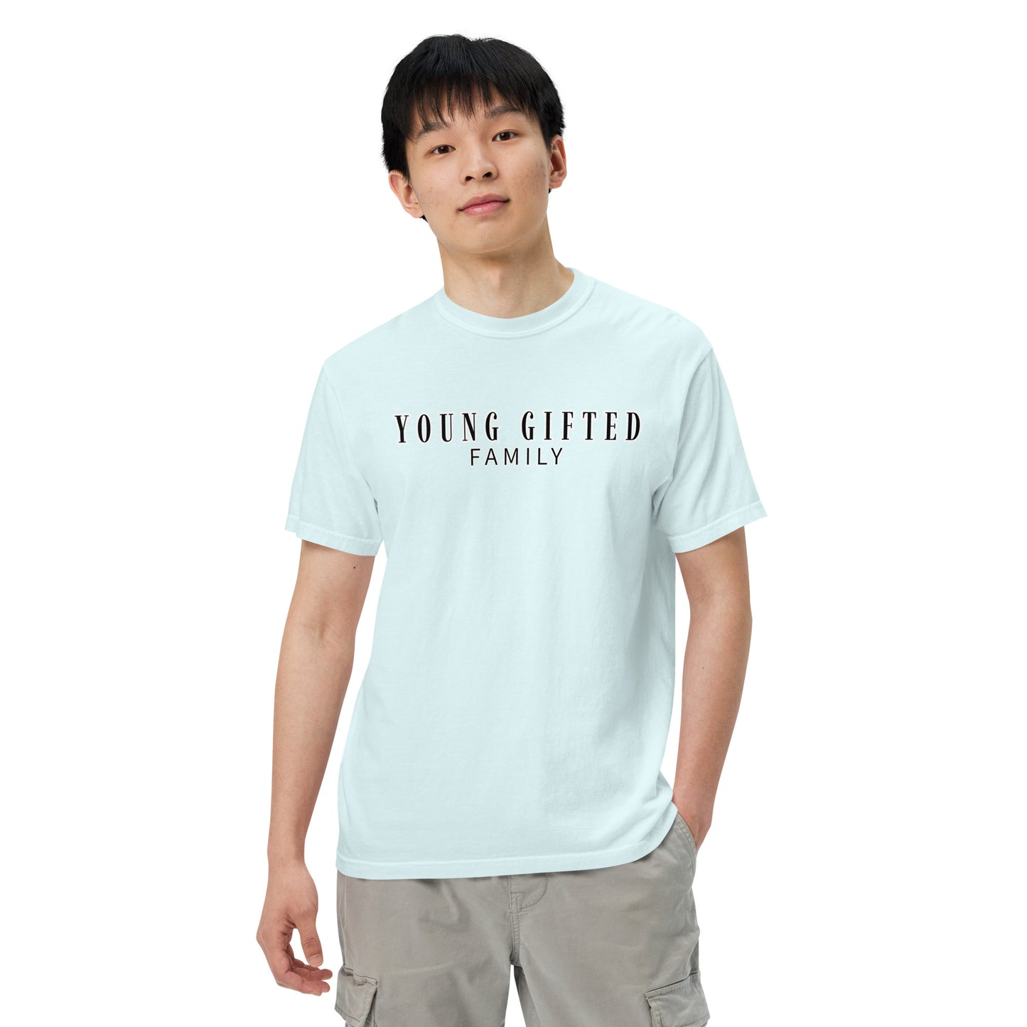 Unisex "Young Gifted Family" Garment-Dyed Heavyweight T-Shirt