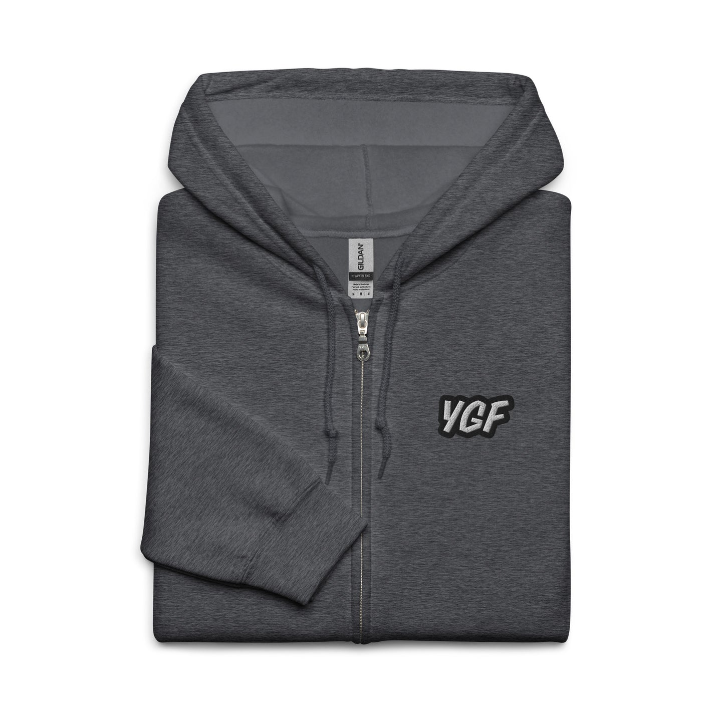 YGF Embroidered Unisex Heavy Blend Zip Hoodie Jacket