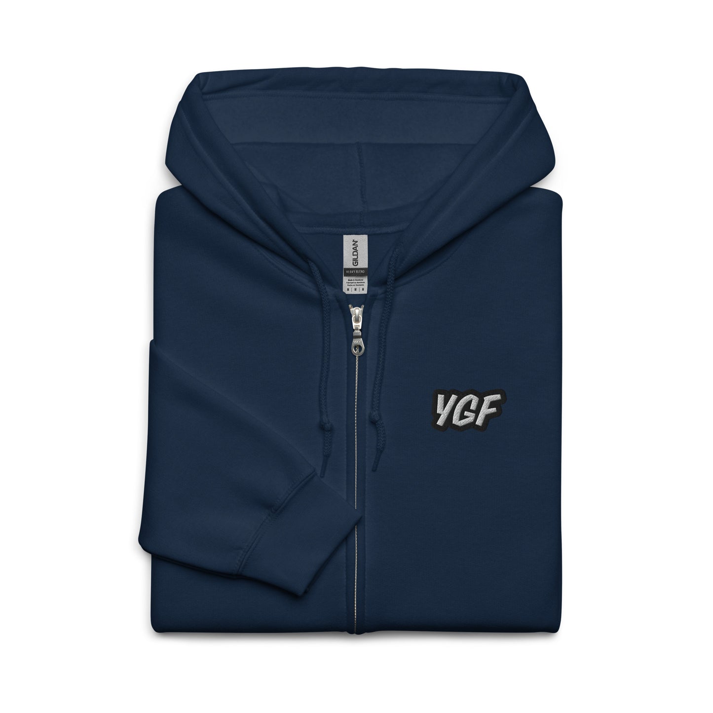 YGF Embroidered Unisex Heavy Blend Zip Hoodie Jacket