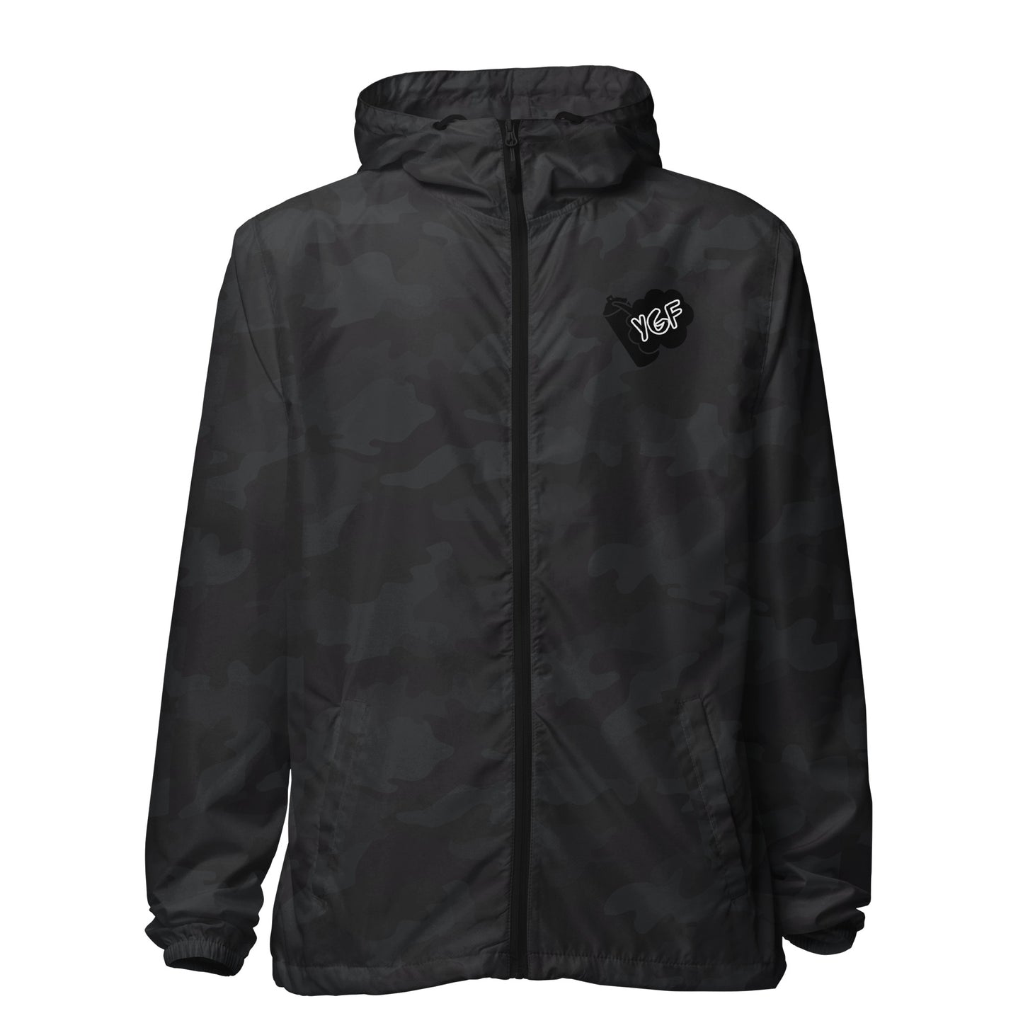 Unisex YGF Spray Can Lightweight Zip Up Windbreaker