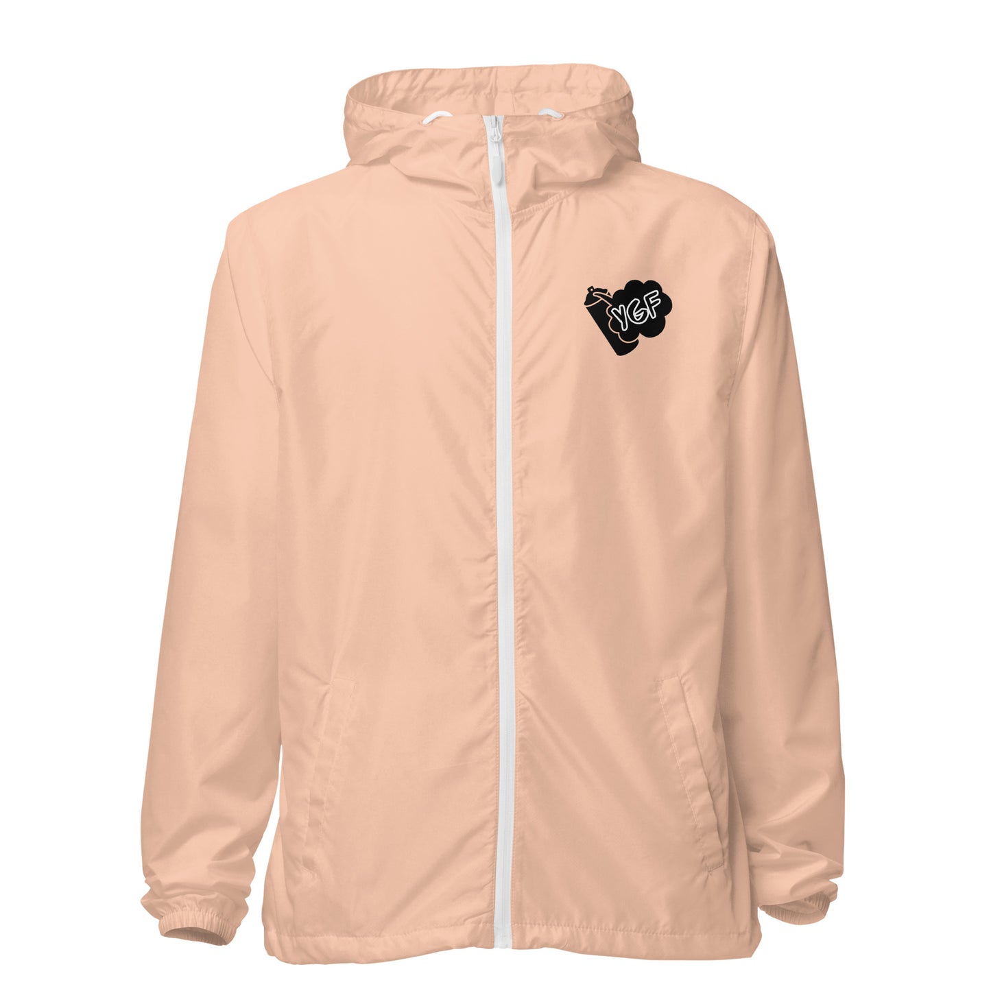 Unisex YGF Spray Can Lightweight Zip Up Windbreaker