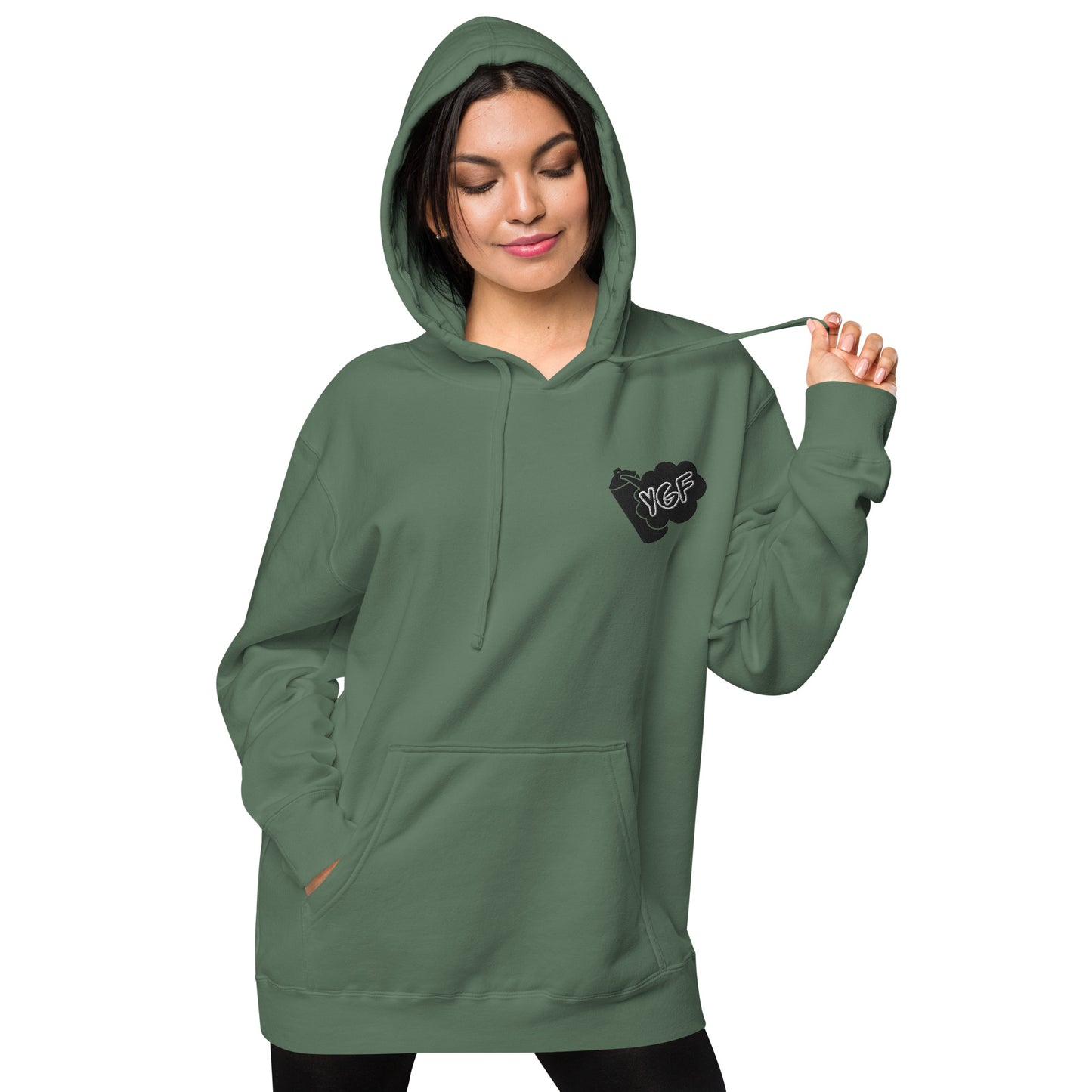 Unisex YGF Spray Can Pigment-Dyed Hoodie