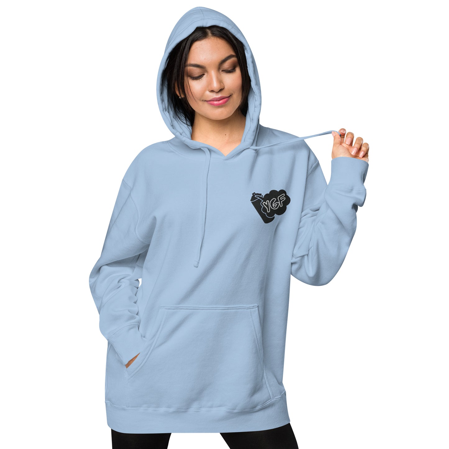 Unisex YGF Spray Can Pigment-Dyed Hoodie