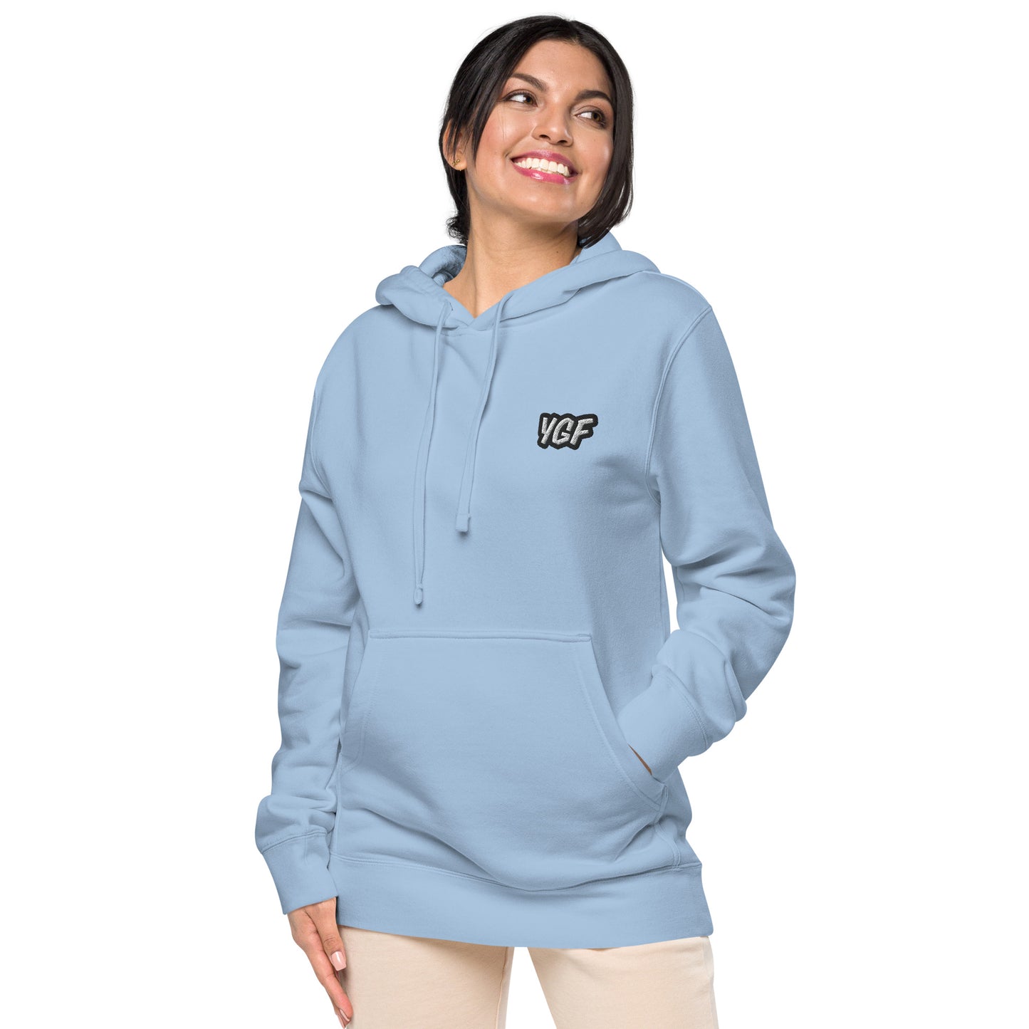 YGF Embroidered Unisex Pigment-Dyed Hoodie