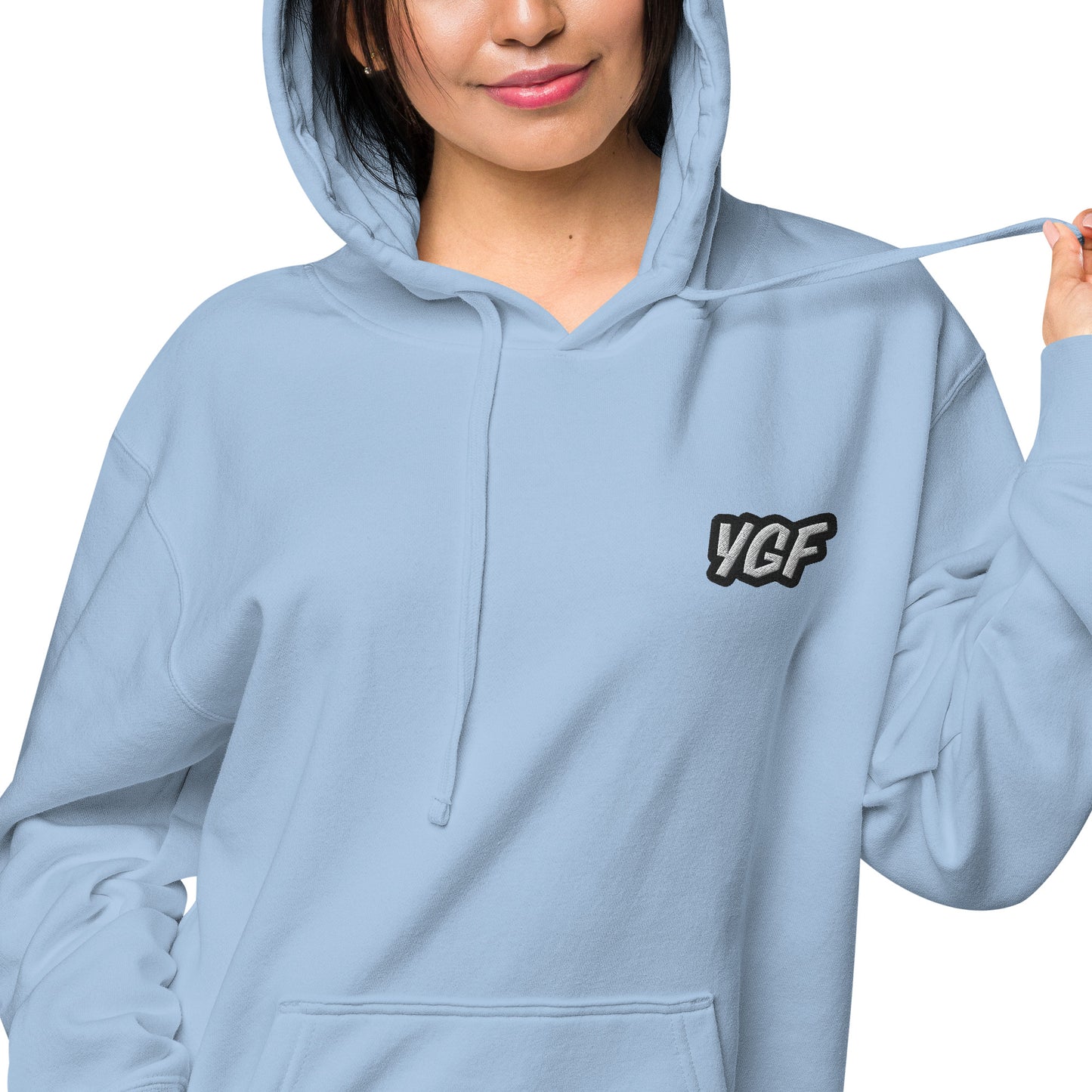 YGF Embroidered Unisex Pigment-Dyed Hoodie