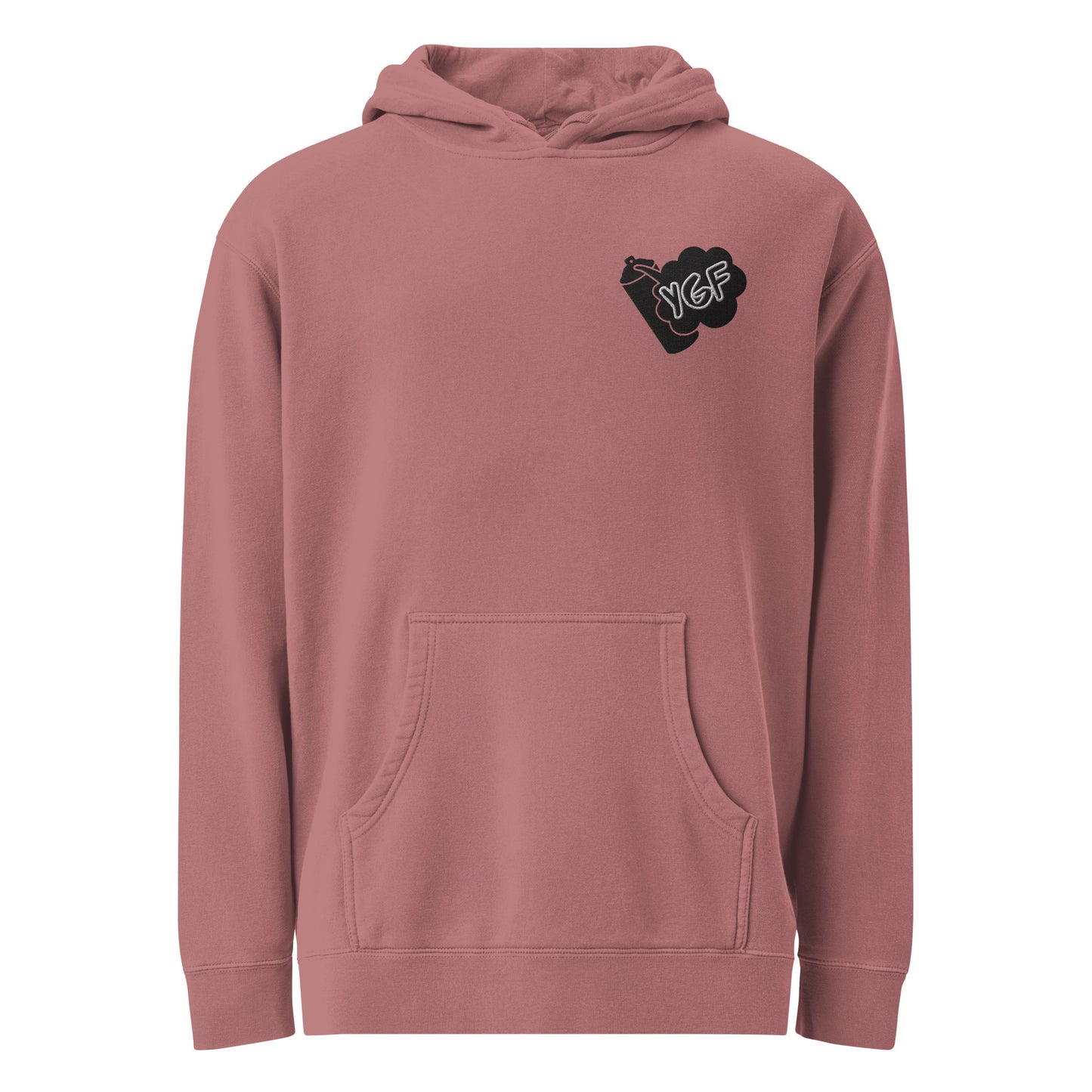 Unisex YGF Spray Can Pigment-Dyed Hoodie