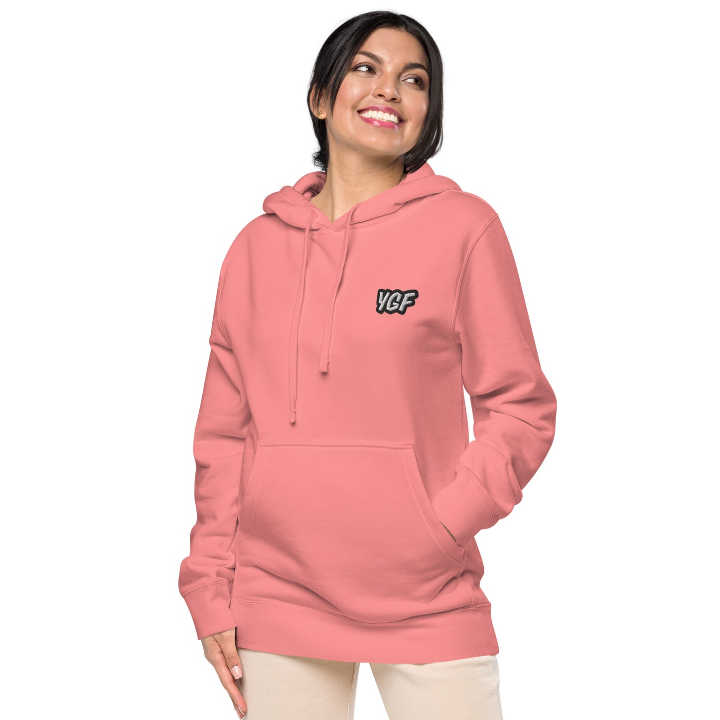 YGF Embroidered Unisex Pigment-Dyed Hoodie