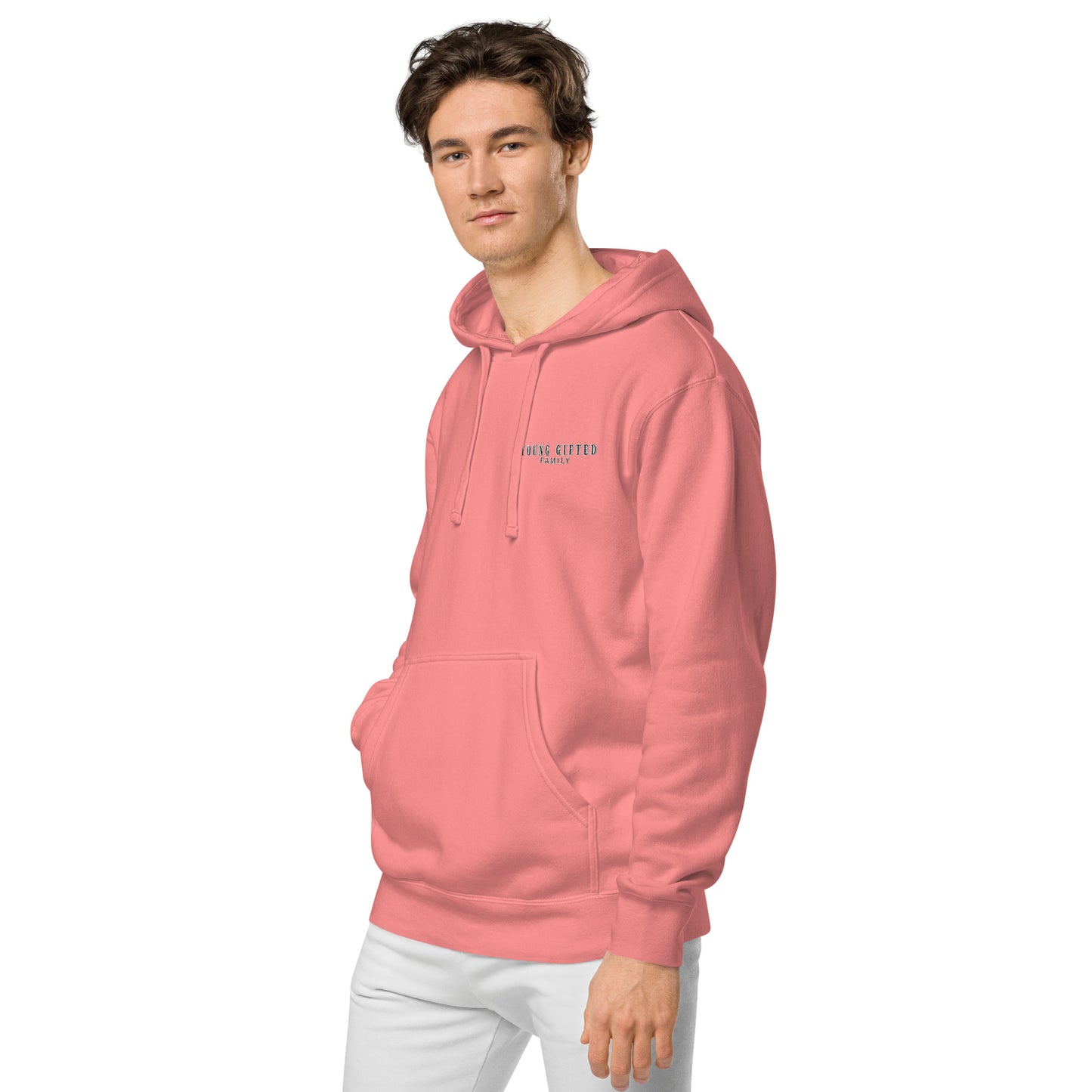 Unisex “Young Gifted Family” Pigment-dyed Hoodie