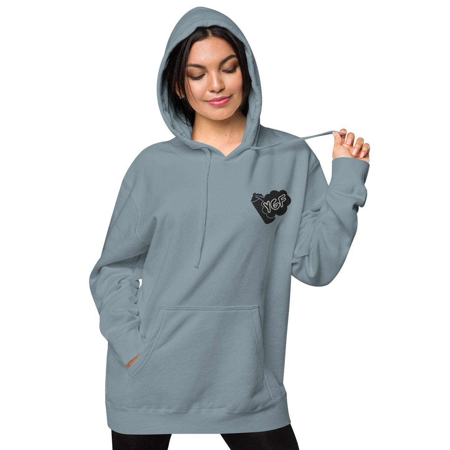 Unisex YGF Spray Can Pigment-Dyed Hoodie