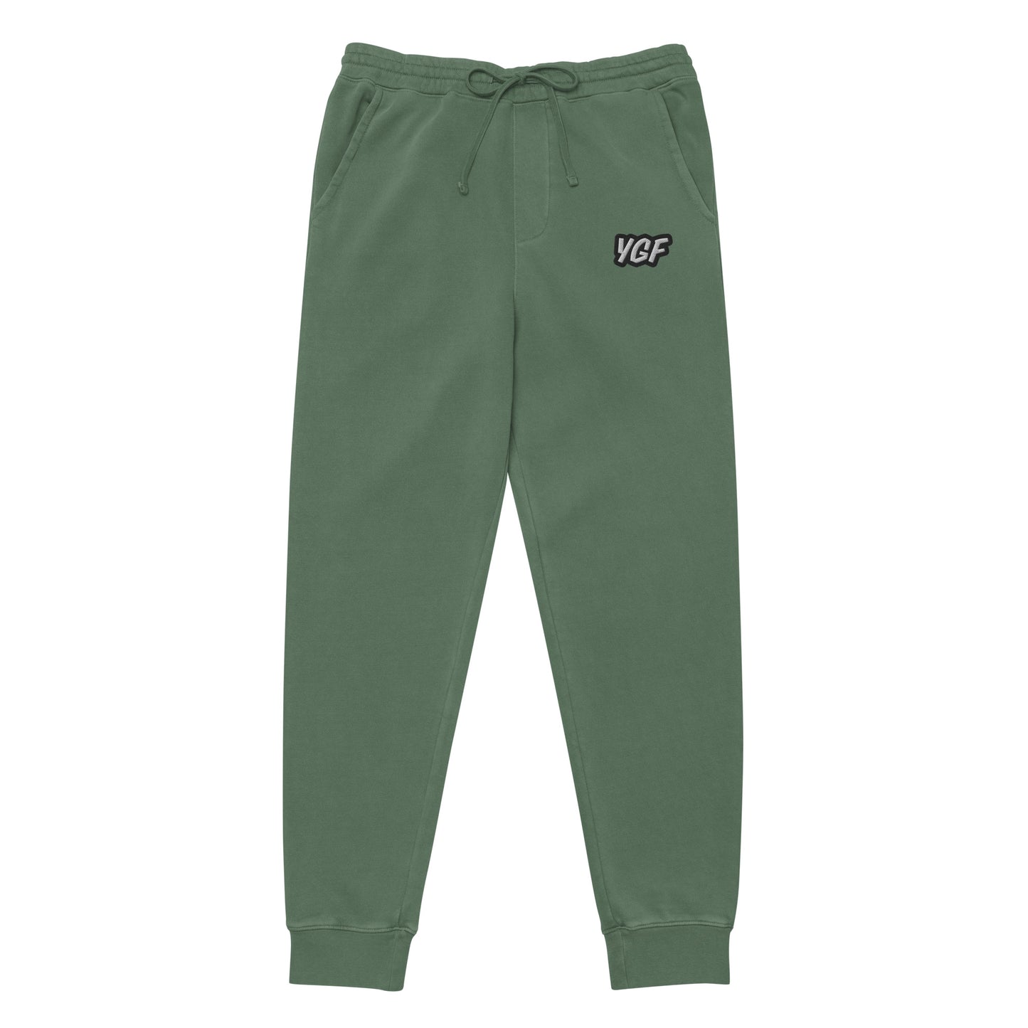 YGF Embroidered Unisex Pigment-Dyed Sweatpants