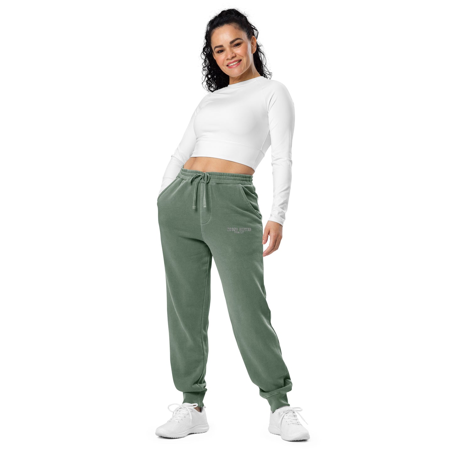 Unisex “Young Gifted Family” Pigment-dyed Sweatpants