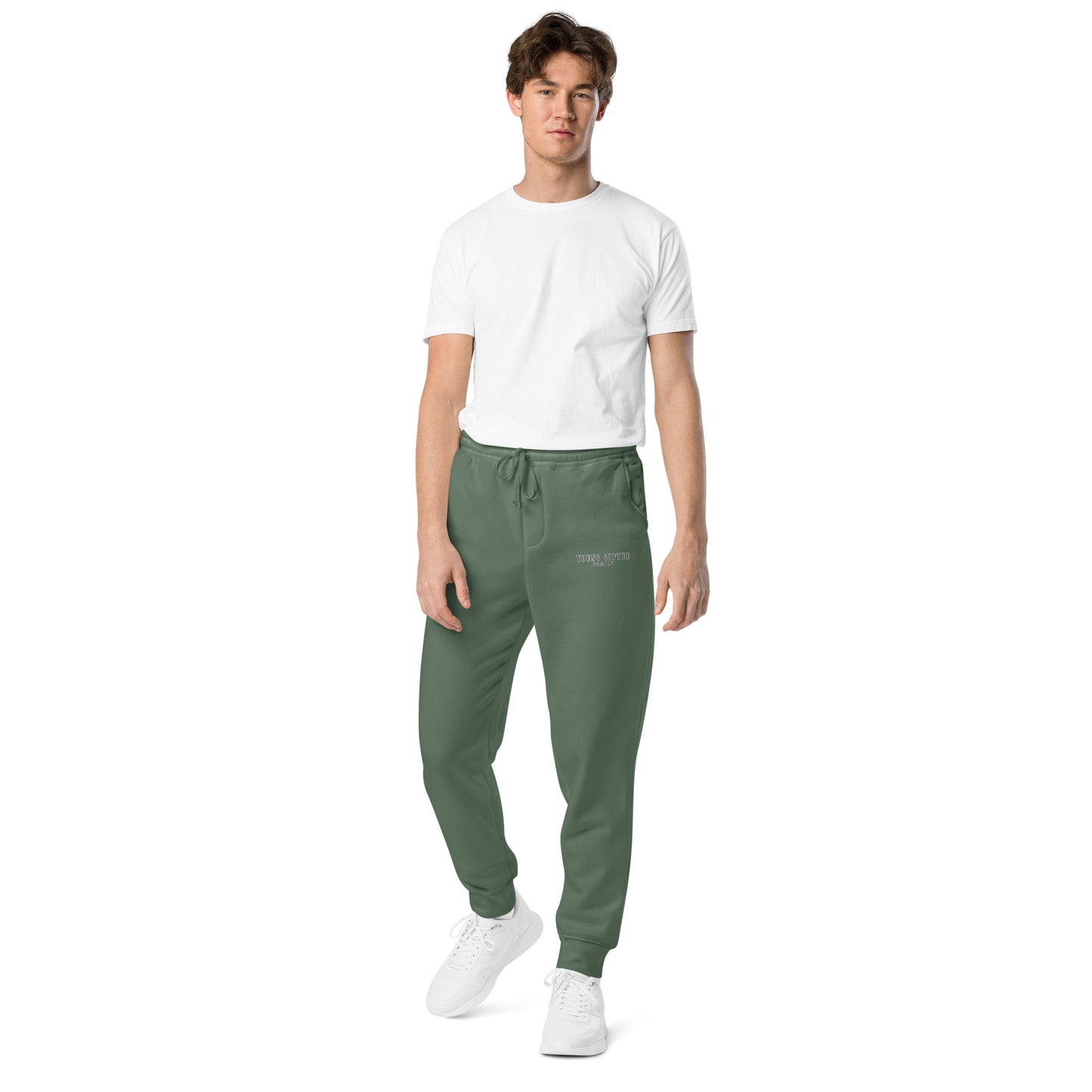 Unisex “Young Gifted Family” Pigment-dyed Sweatpants