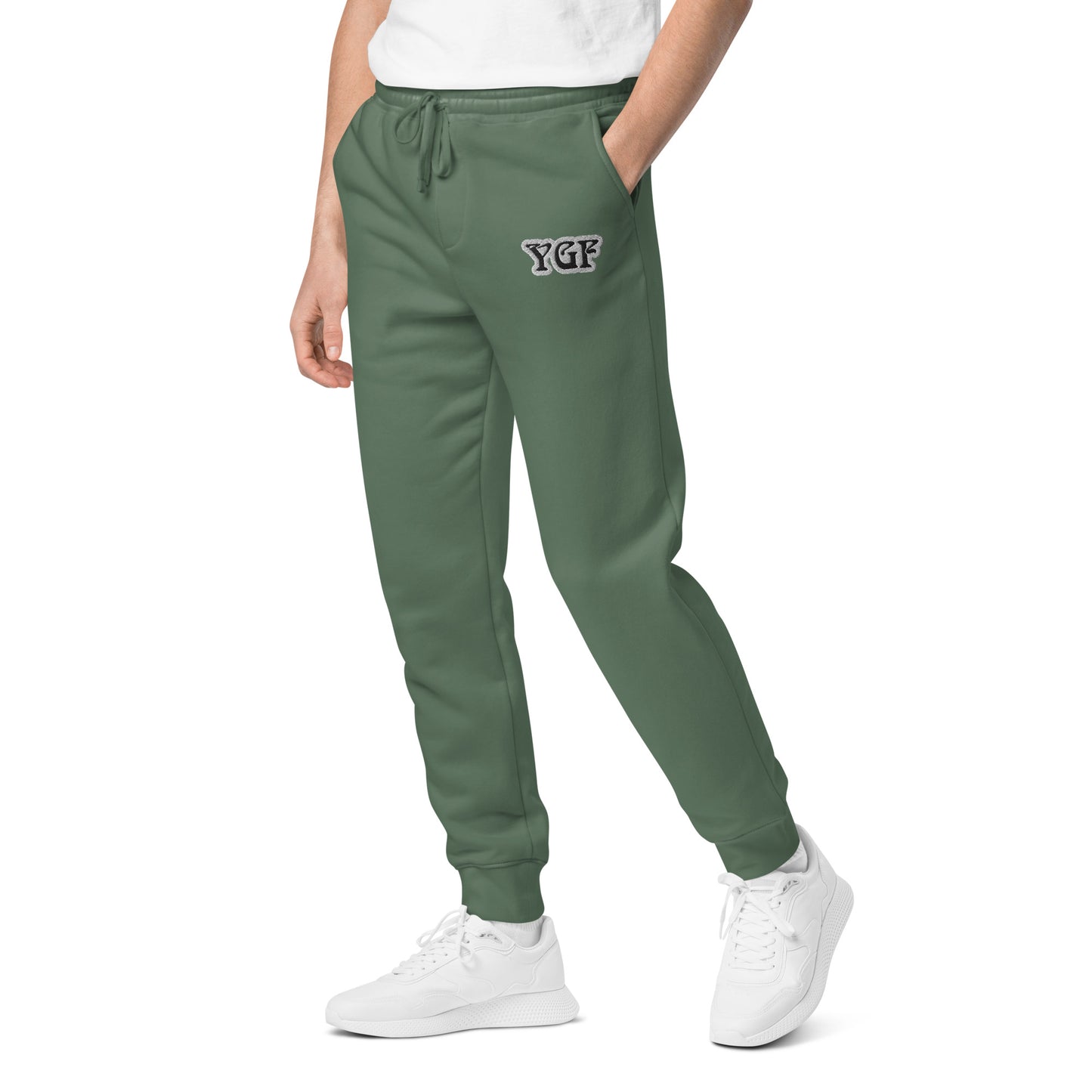 YGF Embroidered Unisex Pigment-Dyed Sweatpants