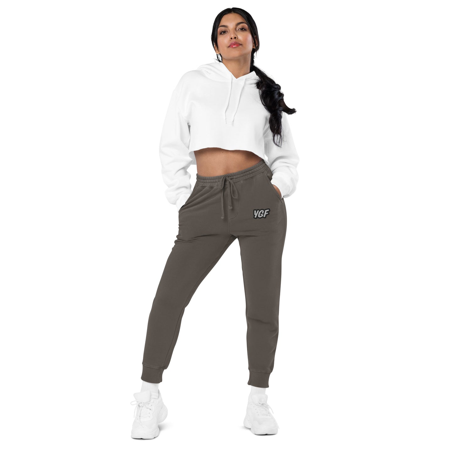 YGF Embroidered Unisex Pigment-Dyed Sweatpants