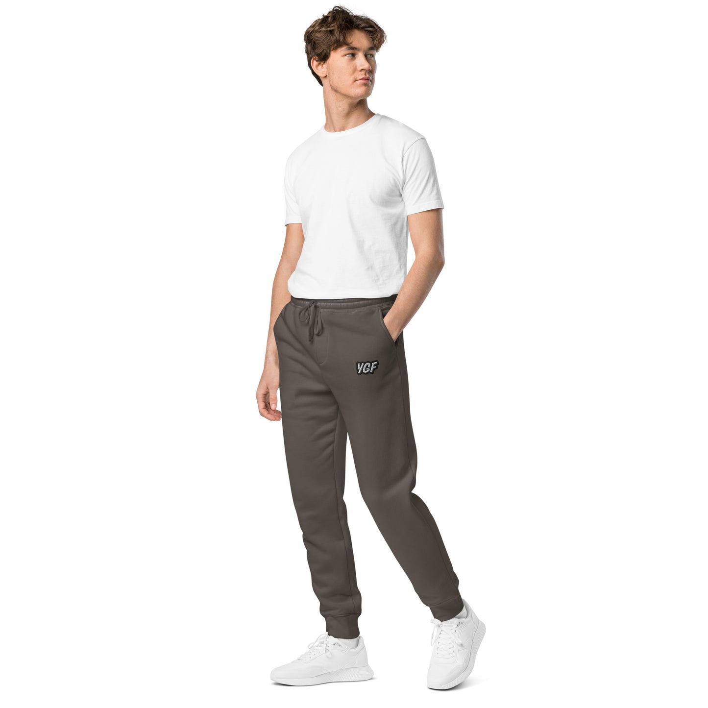 YGF Embroidered Unisex Pigment-Dyed Sweatpants