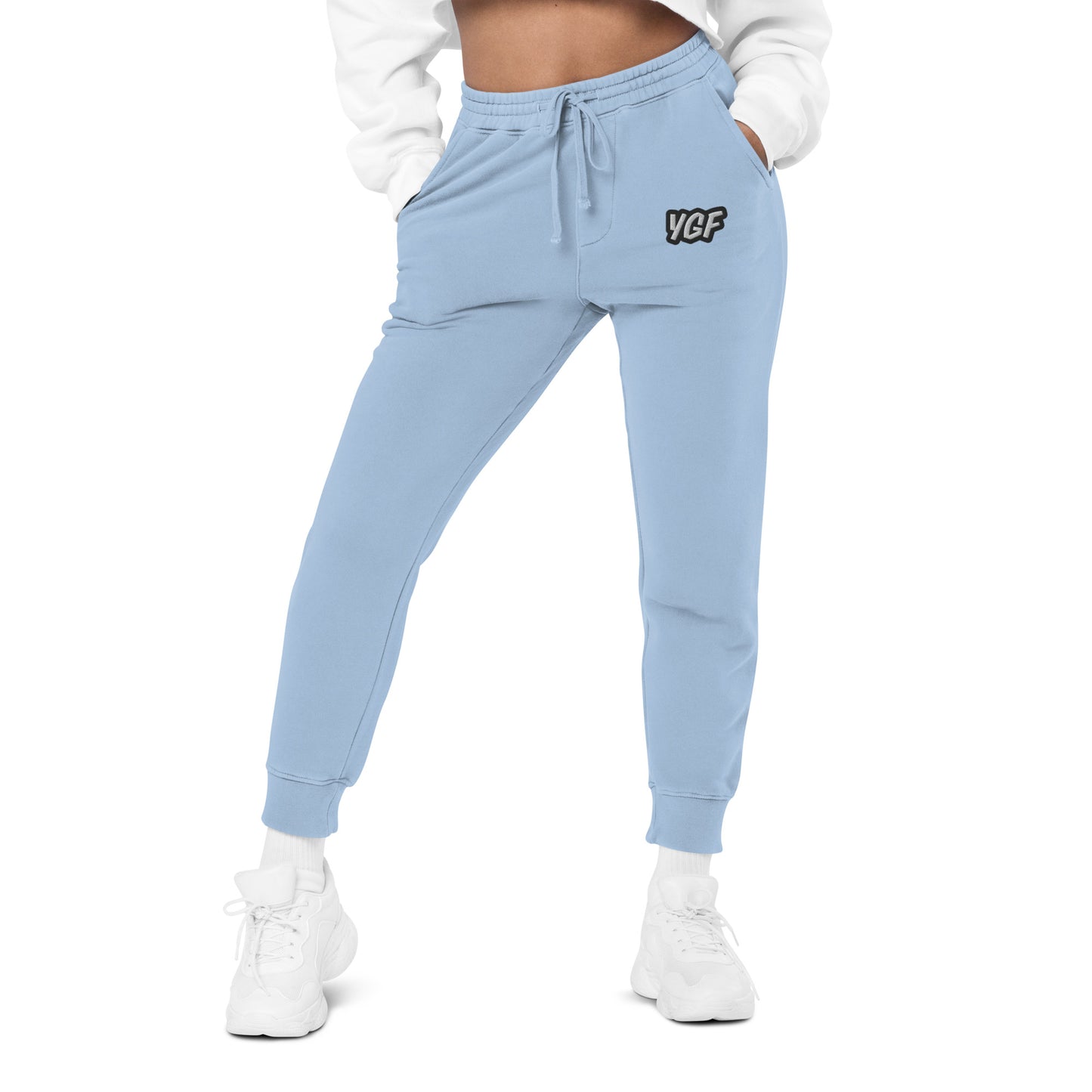 YGF Embroidered Unisex Pigment-Dyed Sweatpants