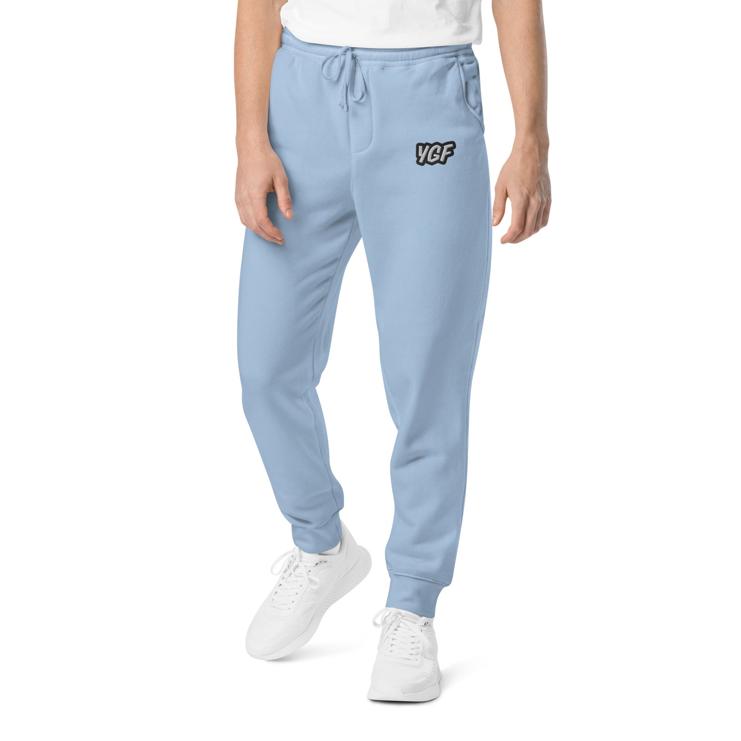 YGF Embroidered Unisex Pigment-Dyed Sweatpants