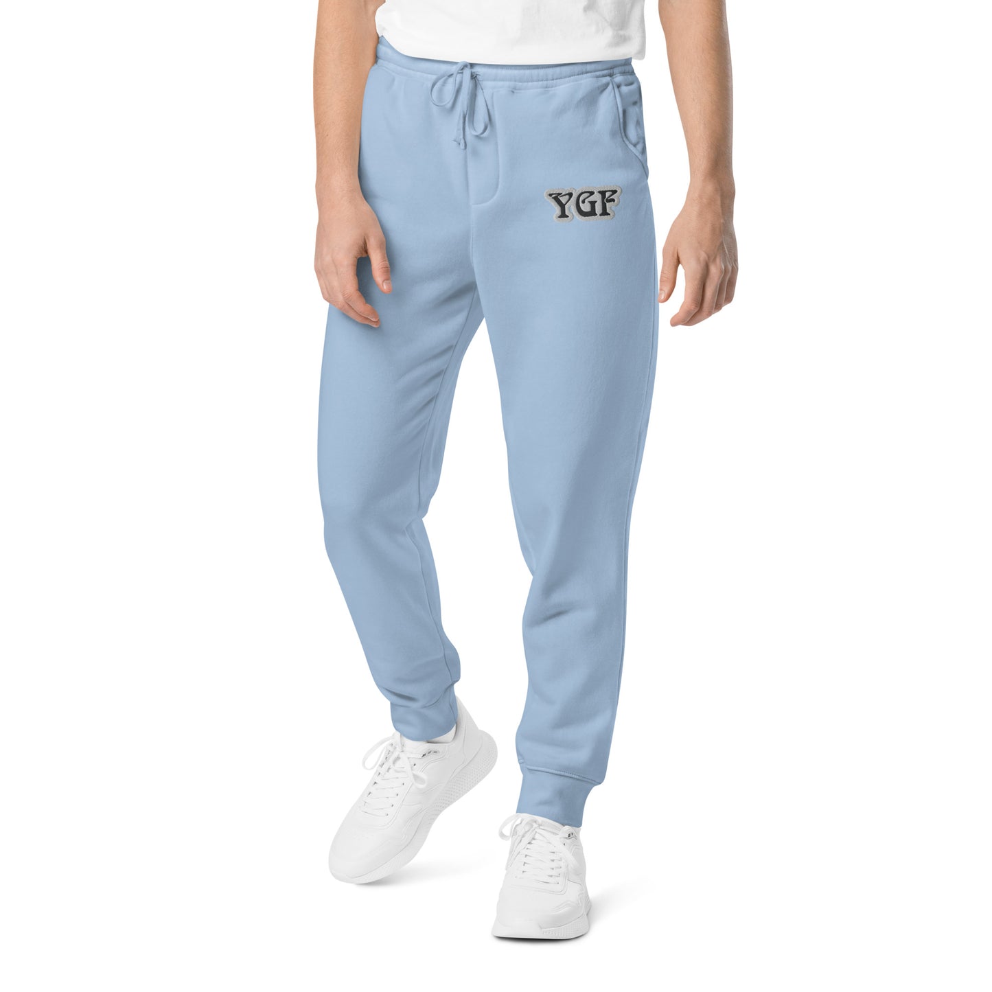 YGF Embroidered Unisex Pigment-Dyed Sweatpants