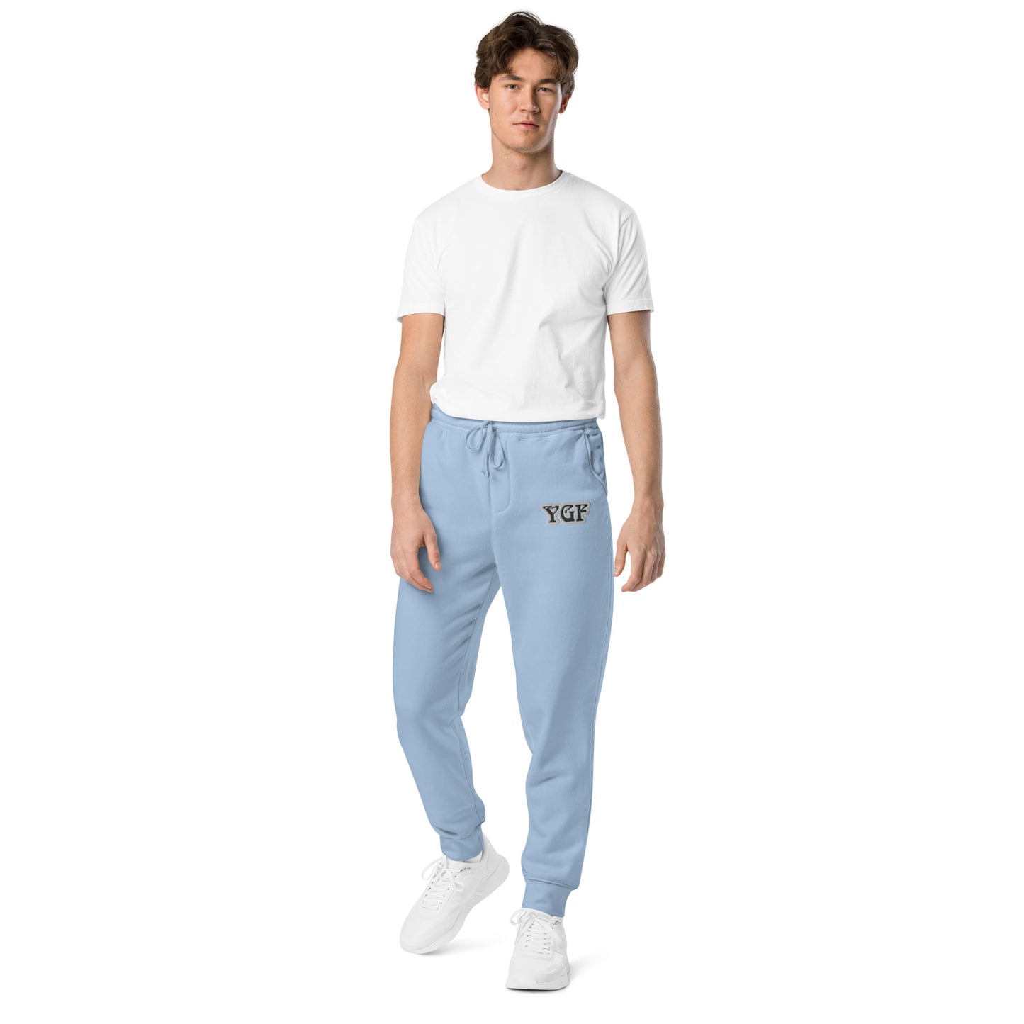 YGF Embroidered Unisex Pigment-Dyed Sweatpants