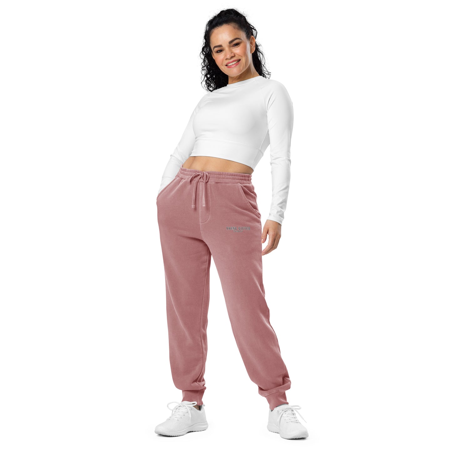 Unisex “Young Gifted Family” Pigment-dyed Sweatpants