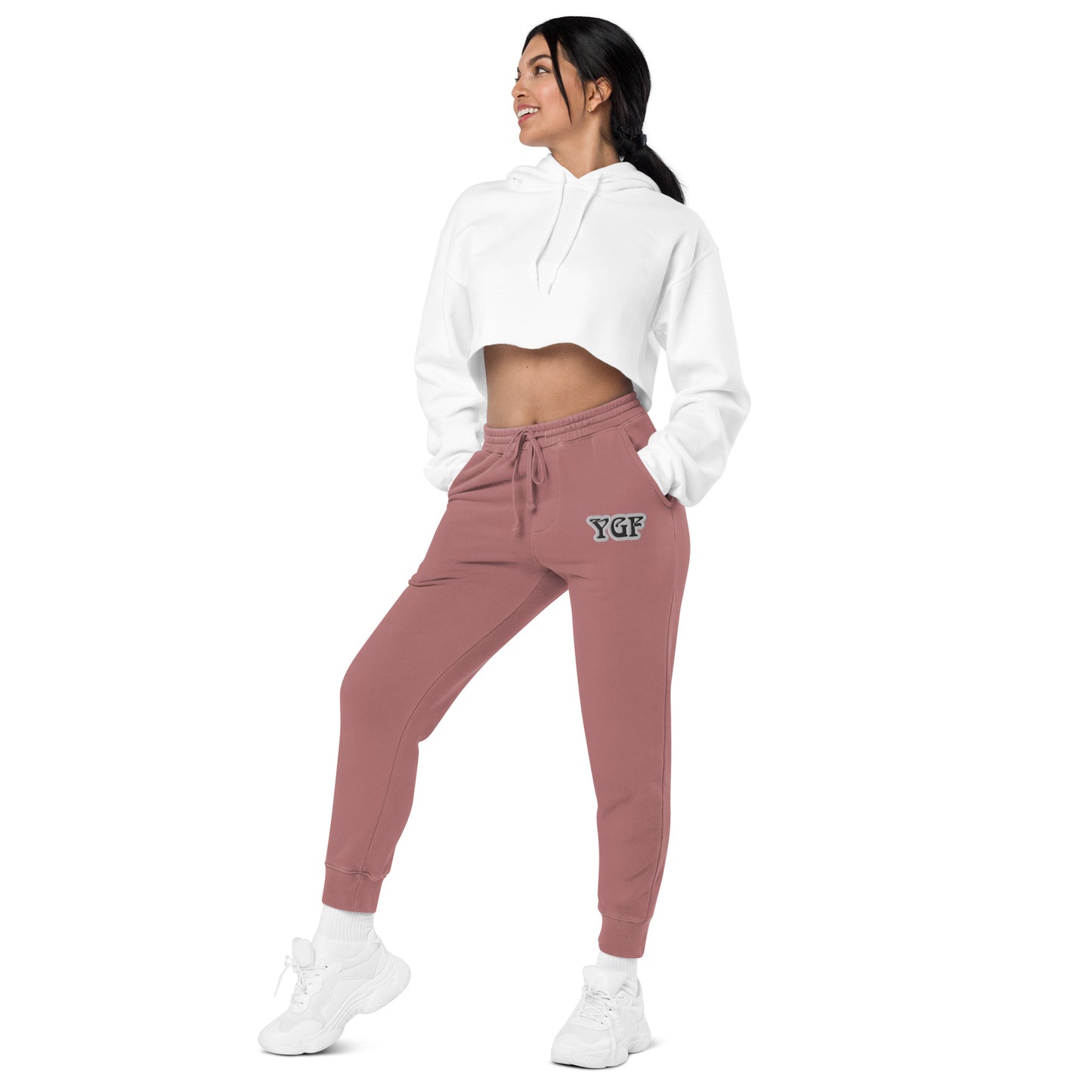 YGF Embroidered Unisex Pigment-Dyed Sweatpants