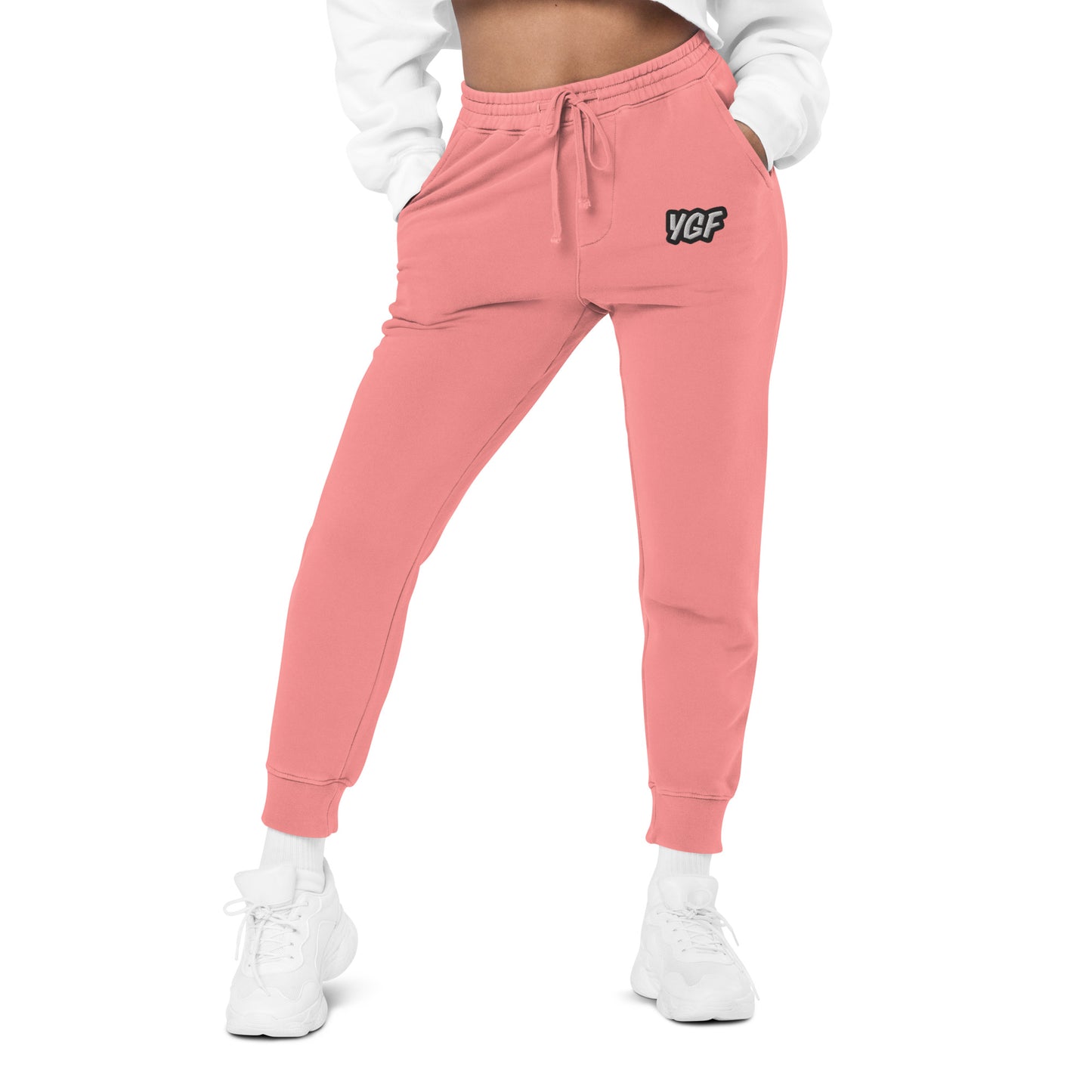 YGF Embroidered Unisex Pigment-Dyed Sweatpants