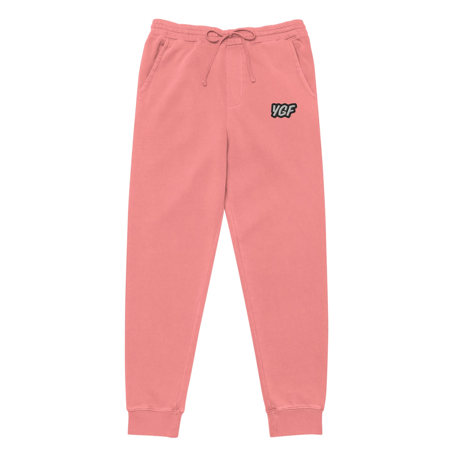 YGF Embroidered Unisex Pigment-Dyed Sweatpants