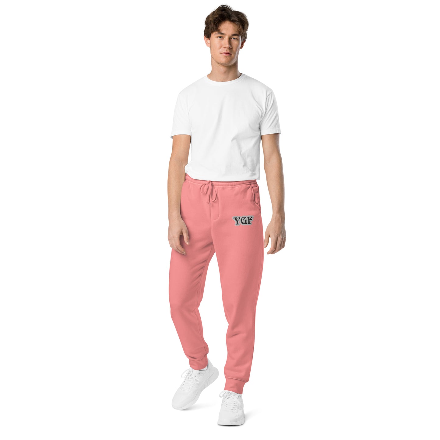 YGF Embroidered Unisex Pigment-Dyed Sweatpants